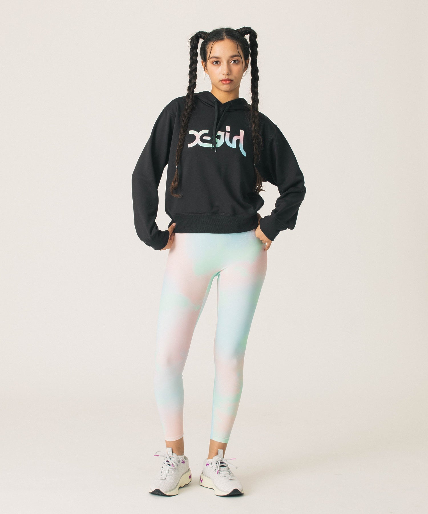 MARBLE LOGO SHORT HOODIE SWEATSHIRT