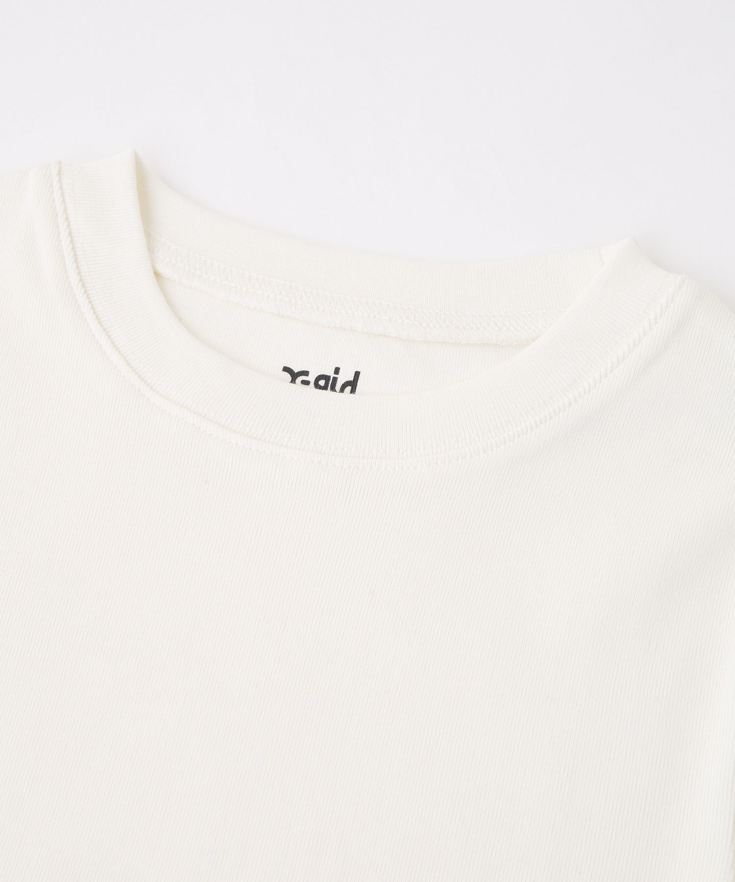 LOGO AND STRIPE CROPPED S/S TOP