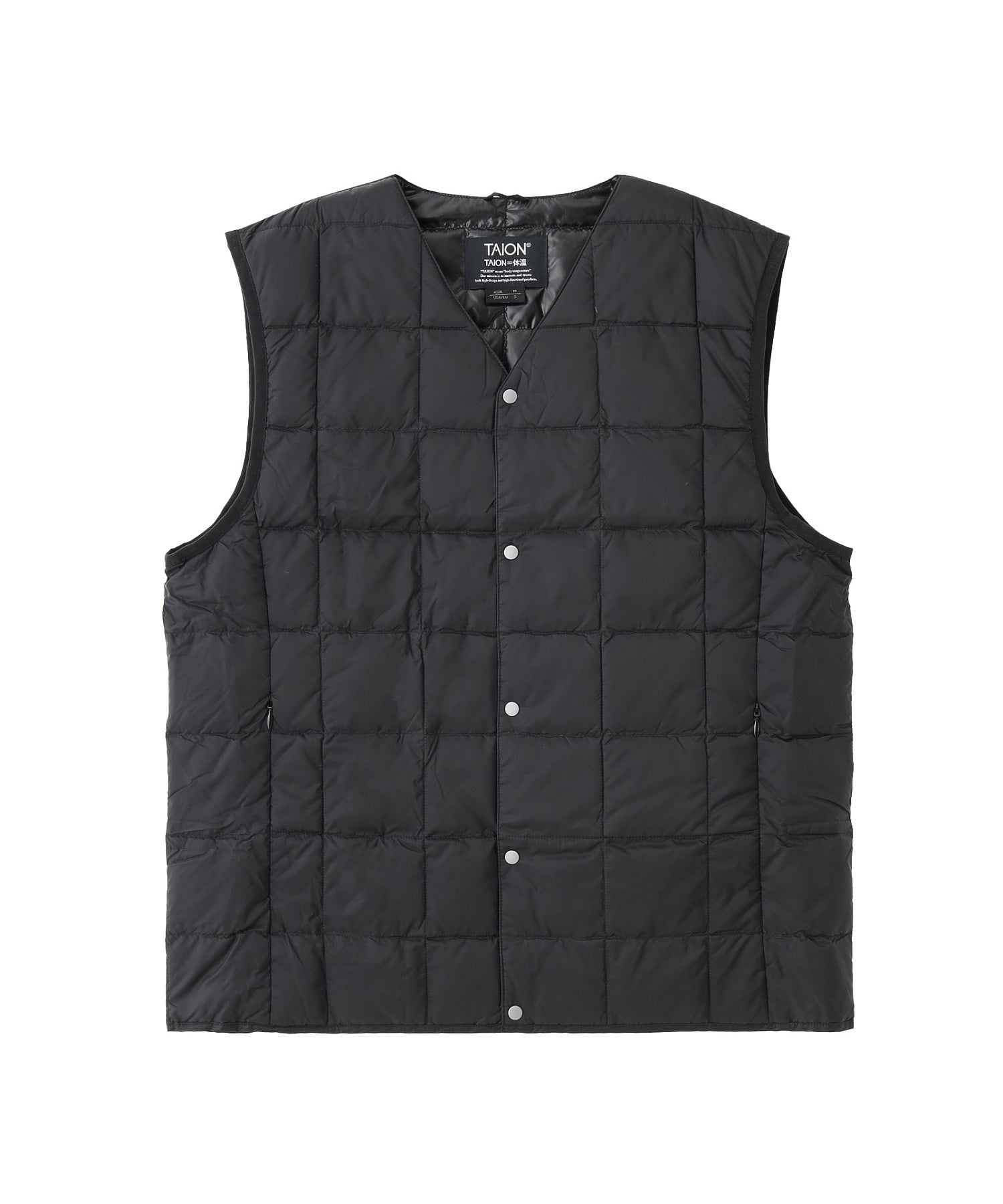 TAION/タイオン/V NECK BUTTON DOWN VEST TAION-001