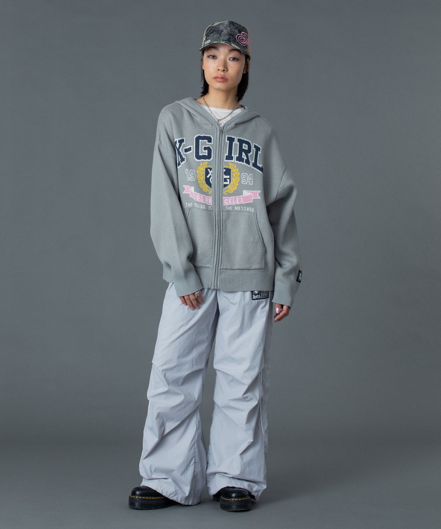 FACE LABEL TRACK PANTS