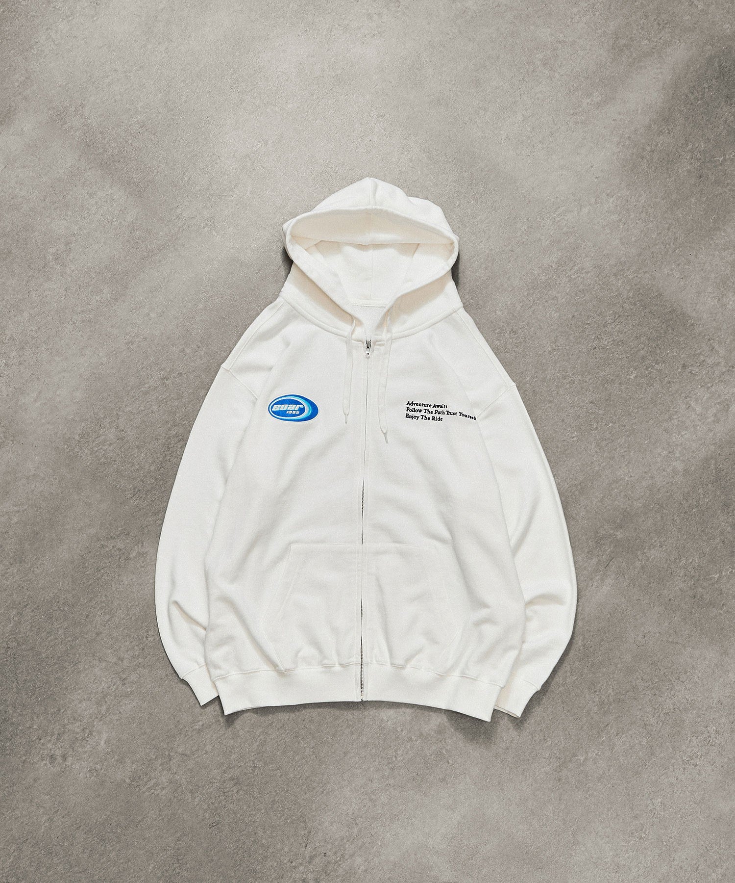 PATCH EMBROIDERY ZIP HOODIE