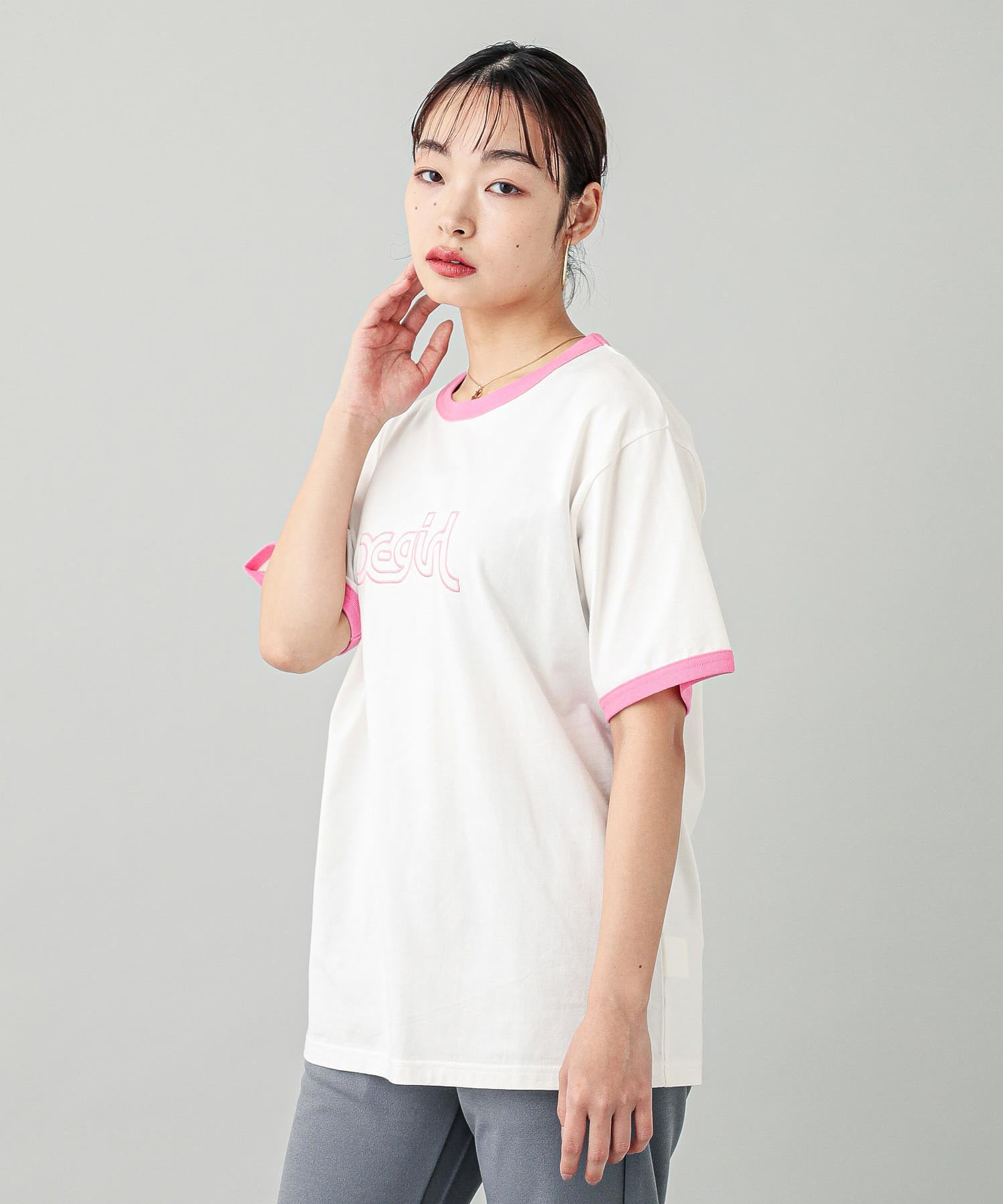 OUTLINE MILLS LOGO S/S RINGER TEE