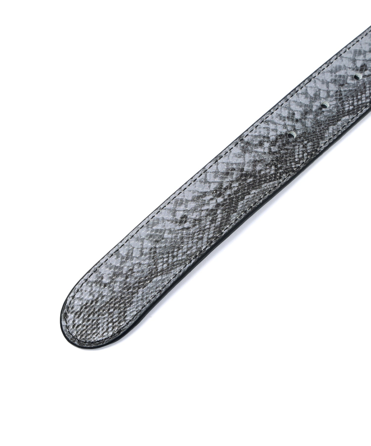 SNAKE PATTERN LEATHER BELT