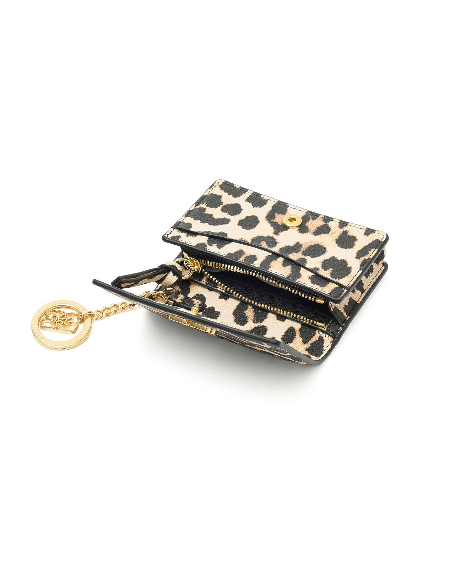 GANNI/BOU CARD HOLDER WITH FLAP PRINTED GRAINED