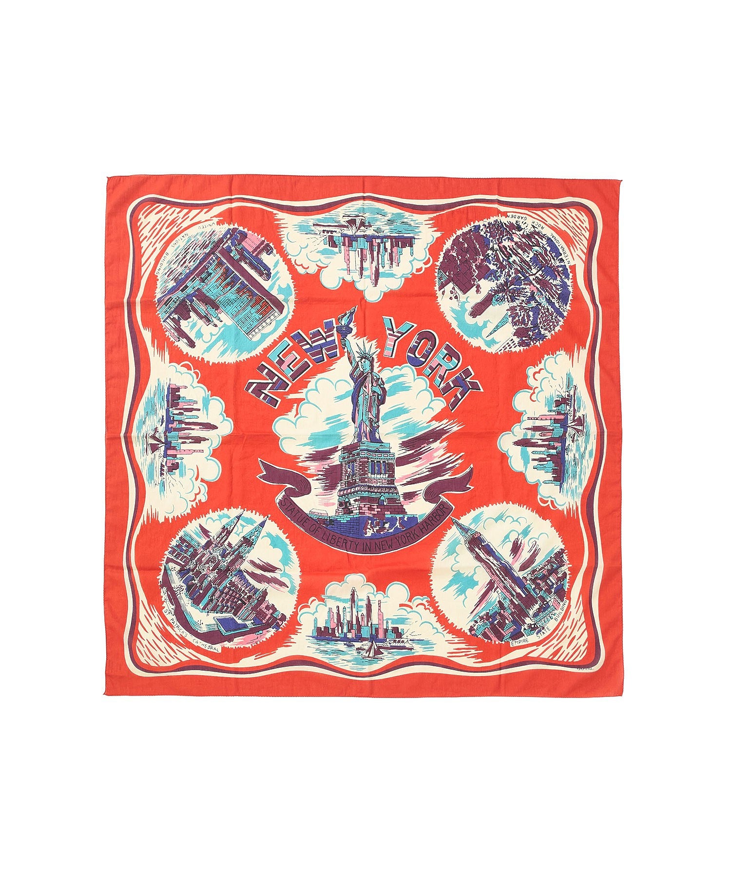 BINDU/COTTON VOILE NEW YORK MAP SCARF