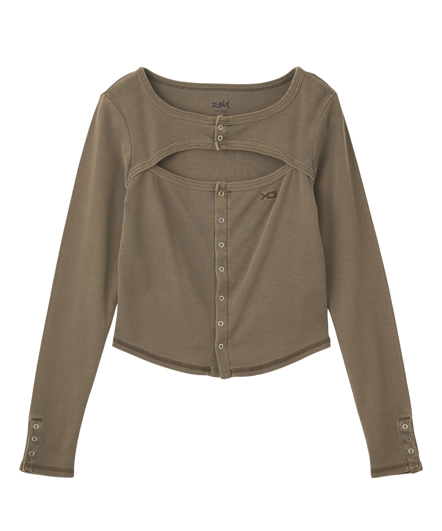 FRONT SLIT BUTTON L/S TOP