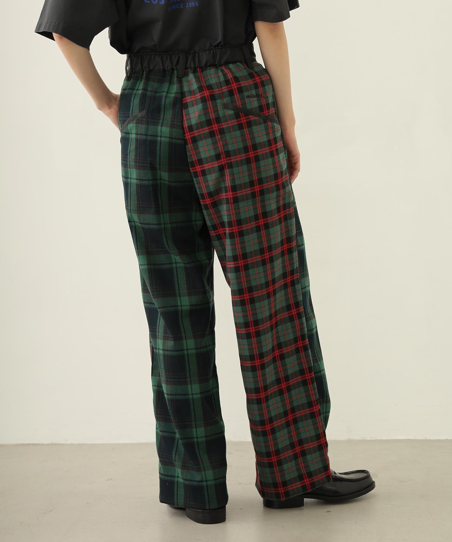COMBINATION PLAID PANTS