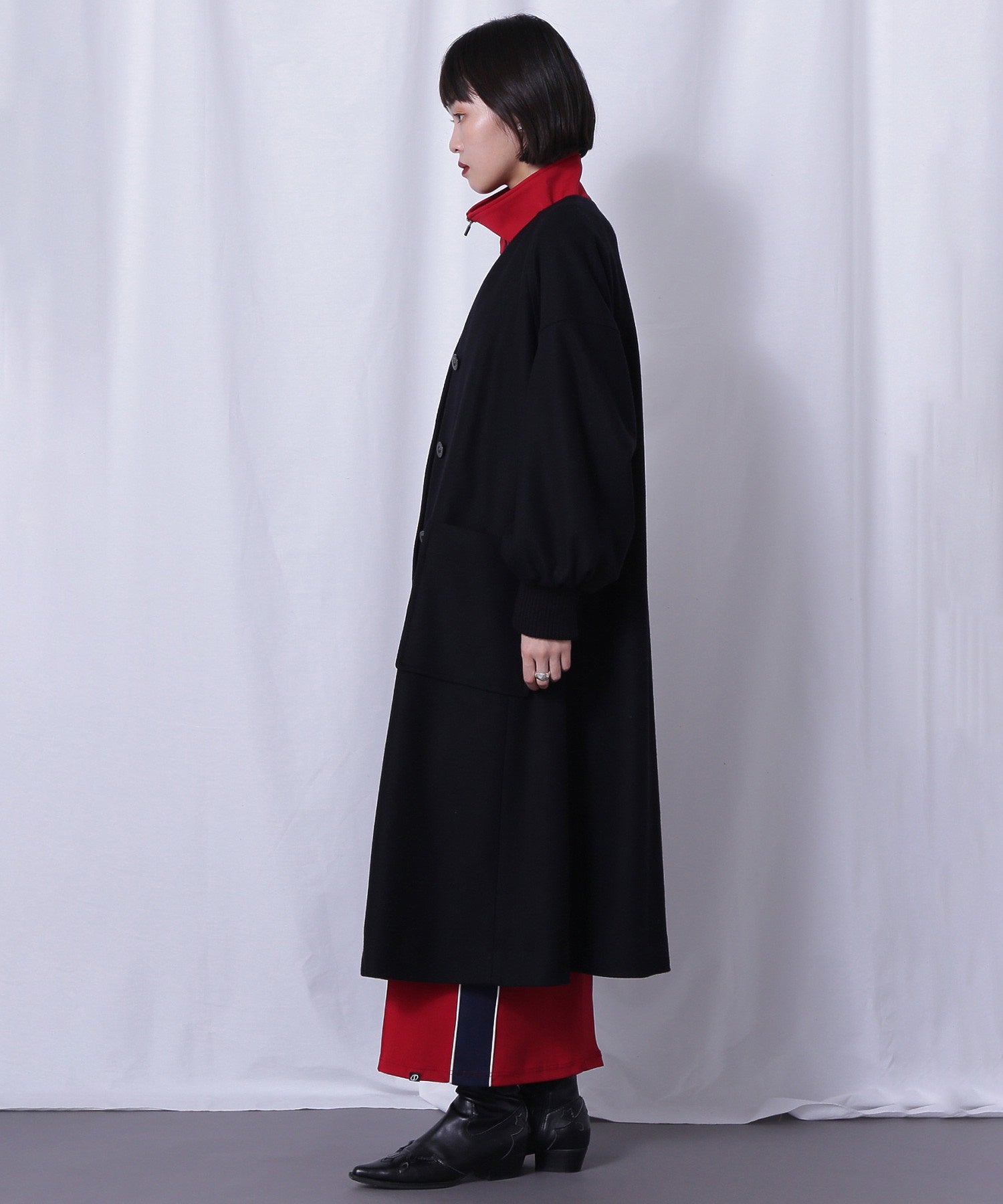 mici/ウールロングコート