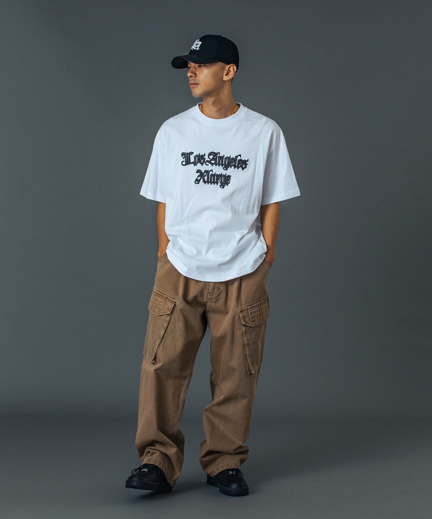 WIDE TUCK CARGO PANTS