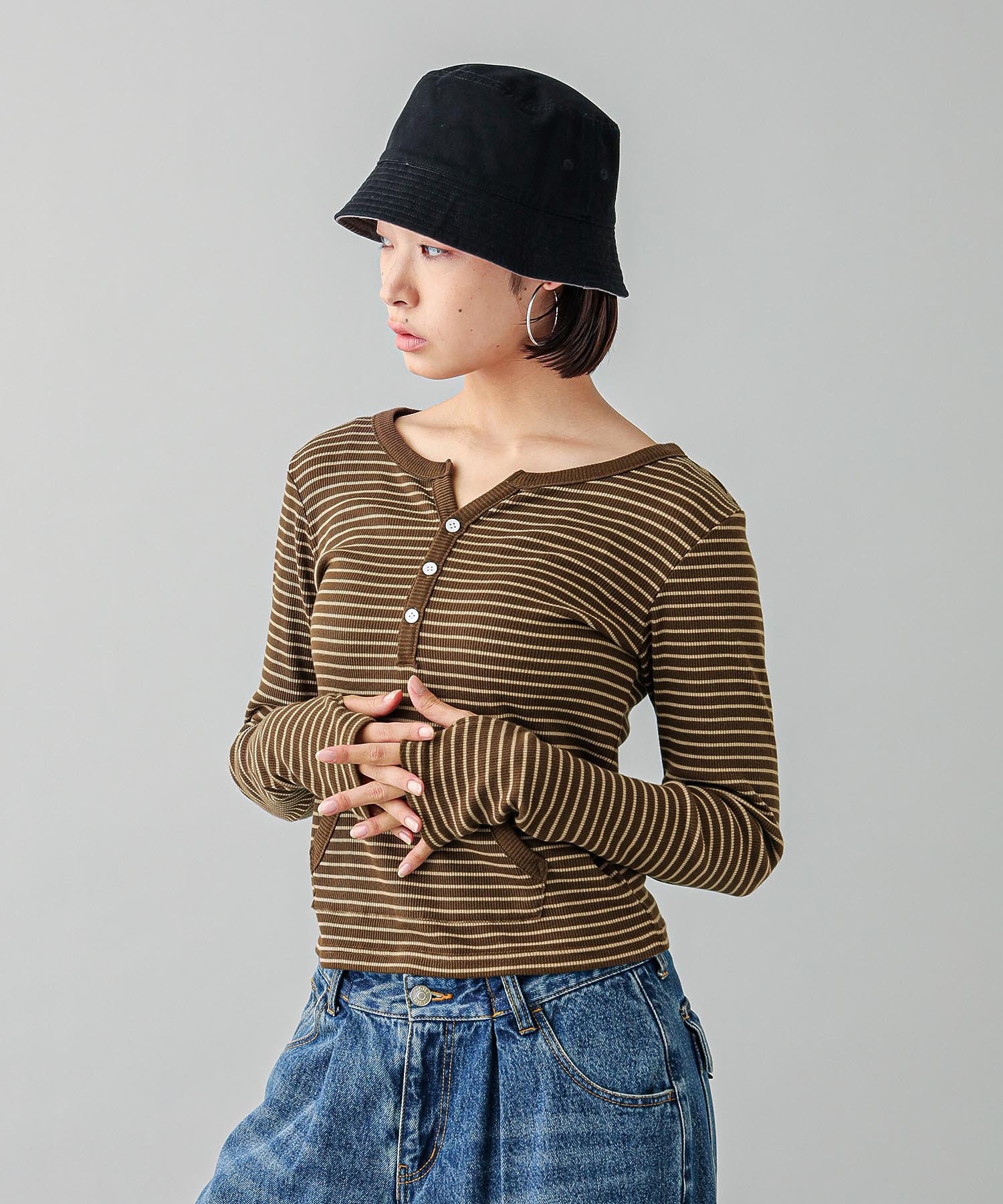 REVERSIBLE BUCKET HAT X-girl