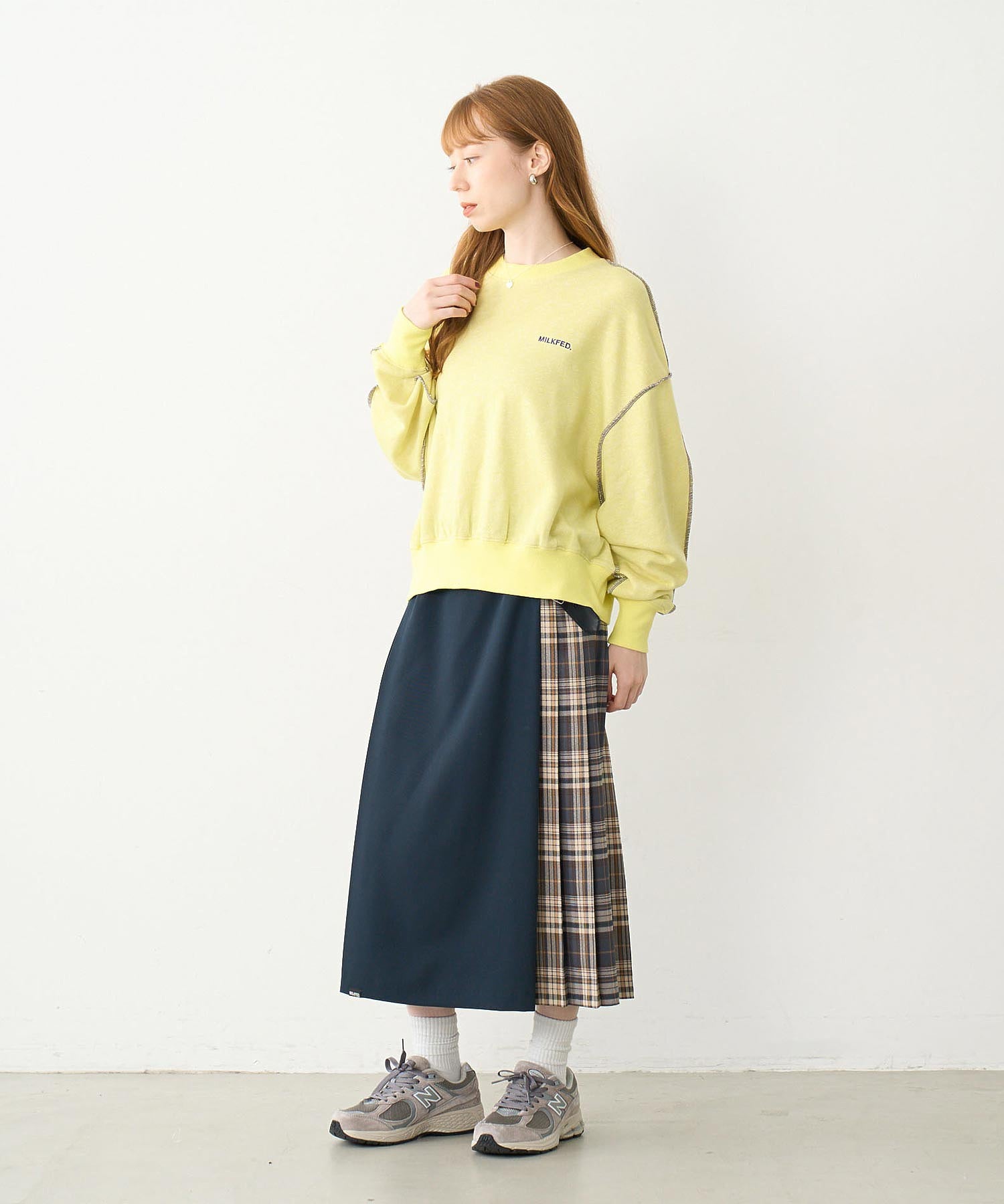 PLAID PANEL SKIRT