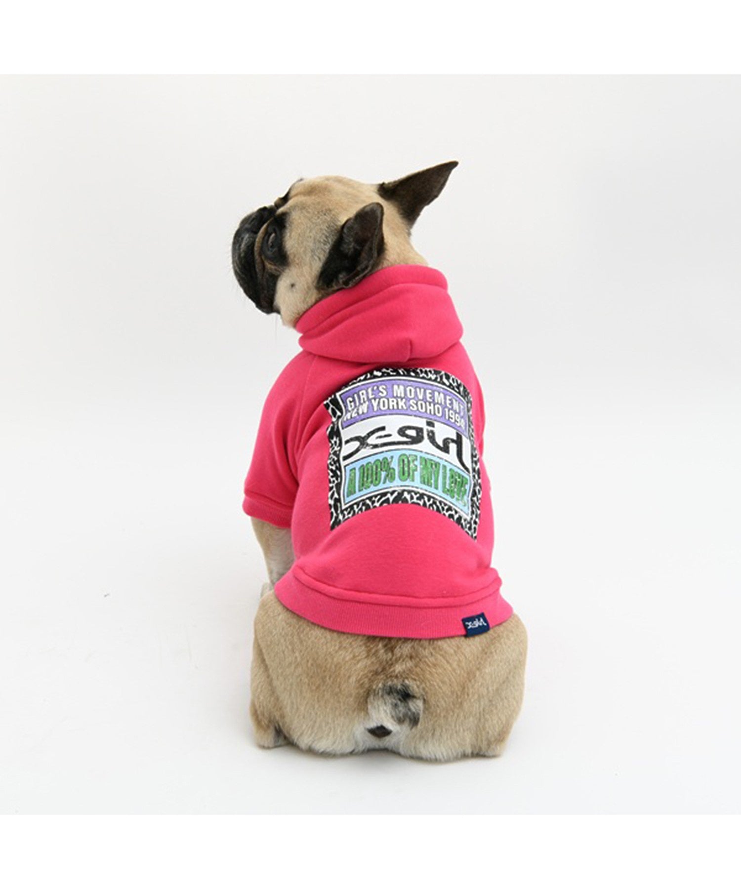 【X-girl DOGWEAR】ヒョウ柄ボックスロゴパーカー