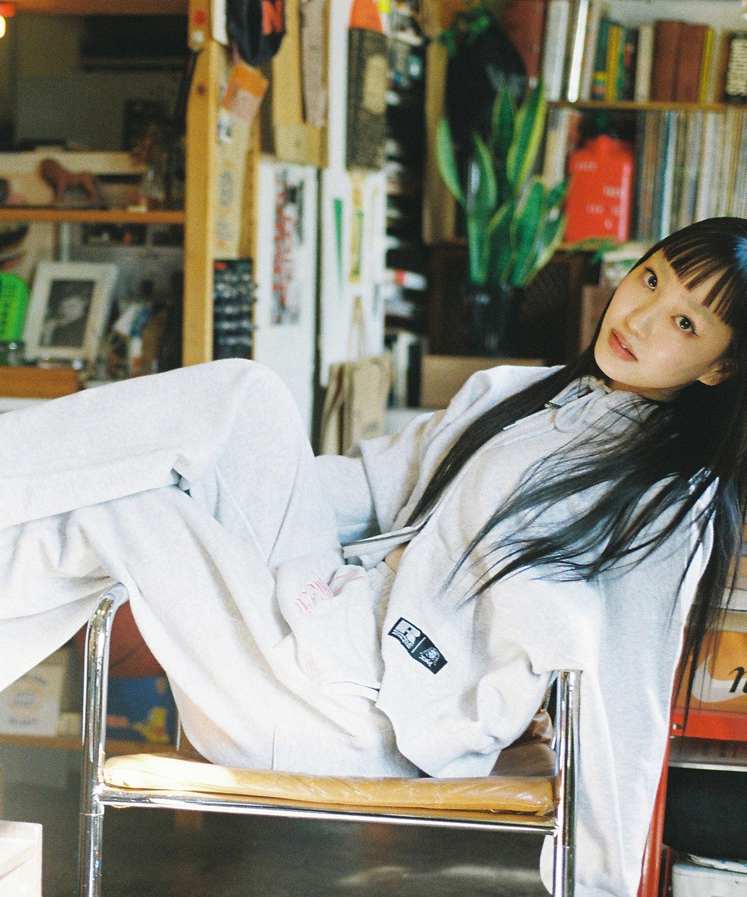 X-girl × Russell SCRIPT LOGO ZIP UP SWEAT HOODIE