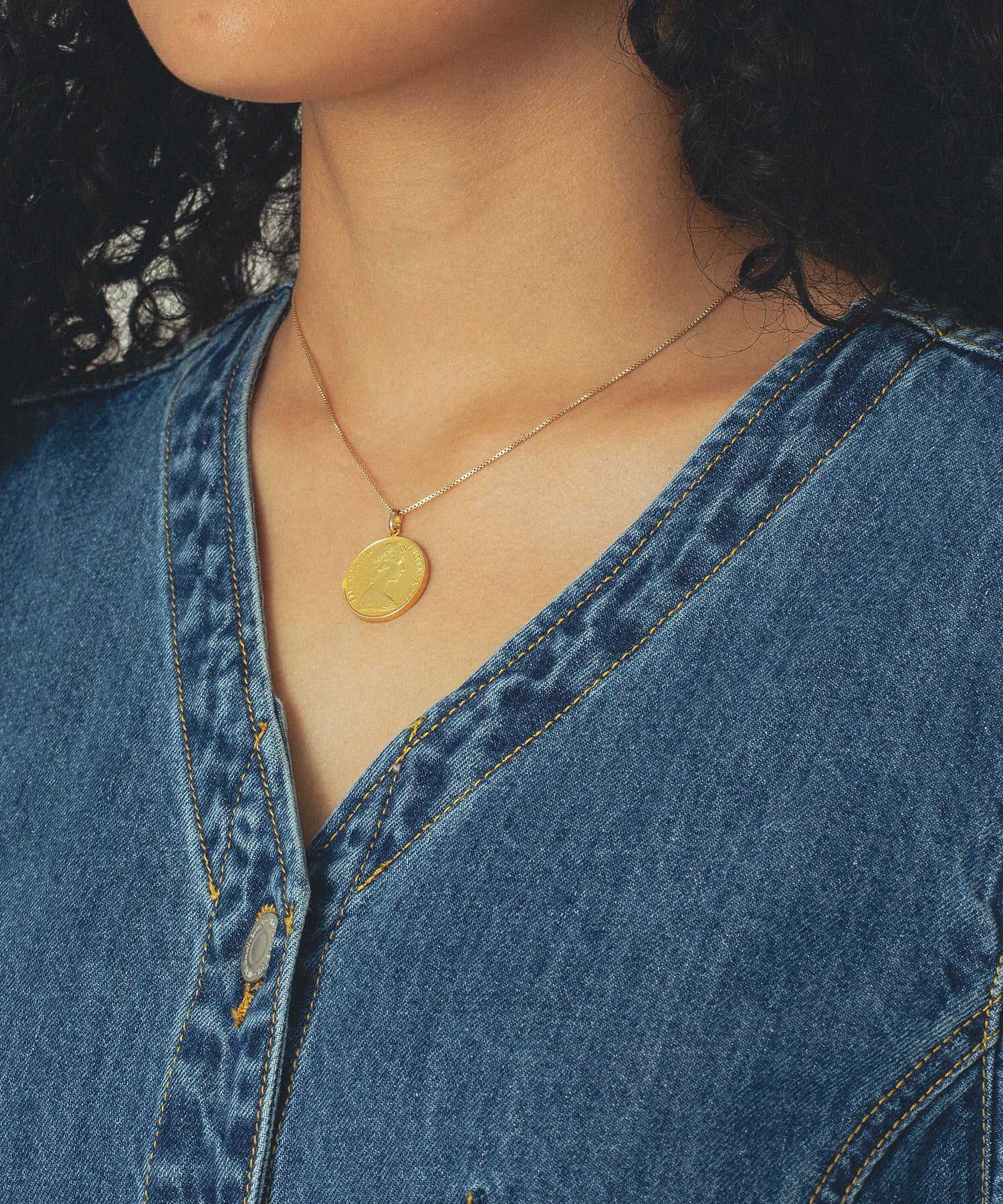 mici/DENIM VOLUME SLEEVE DRESS