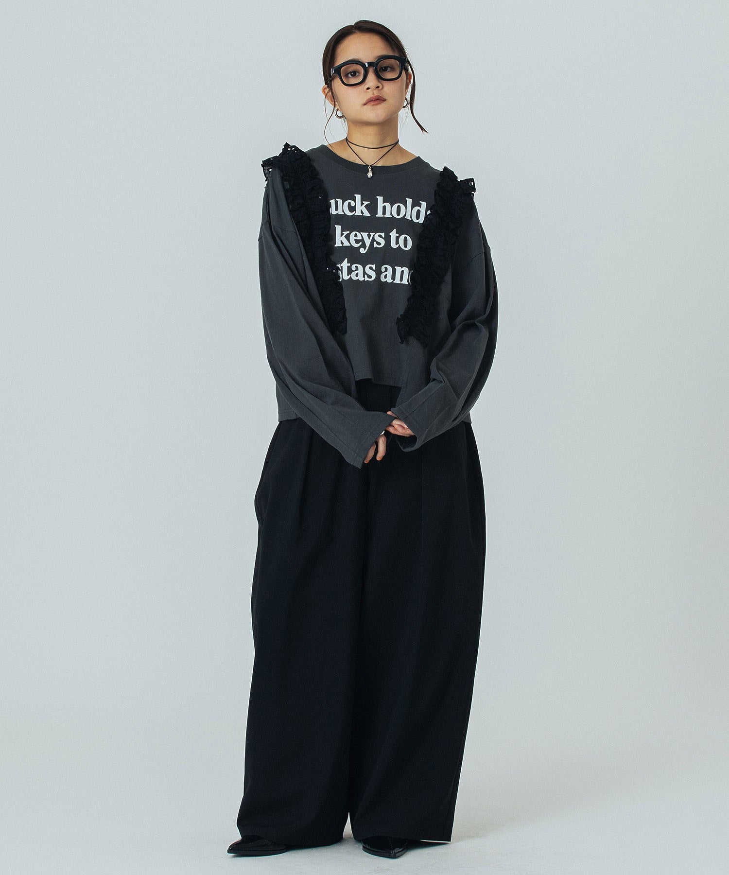 model:160cm 着用サイズ:ONE SIZE