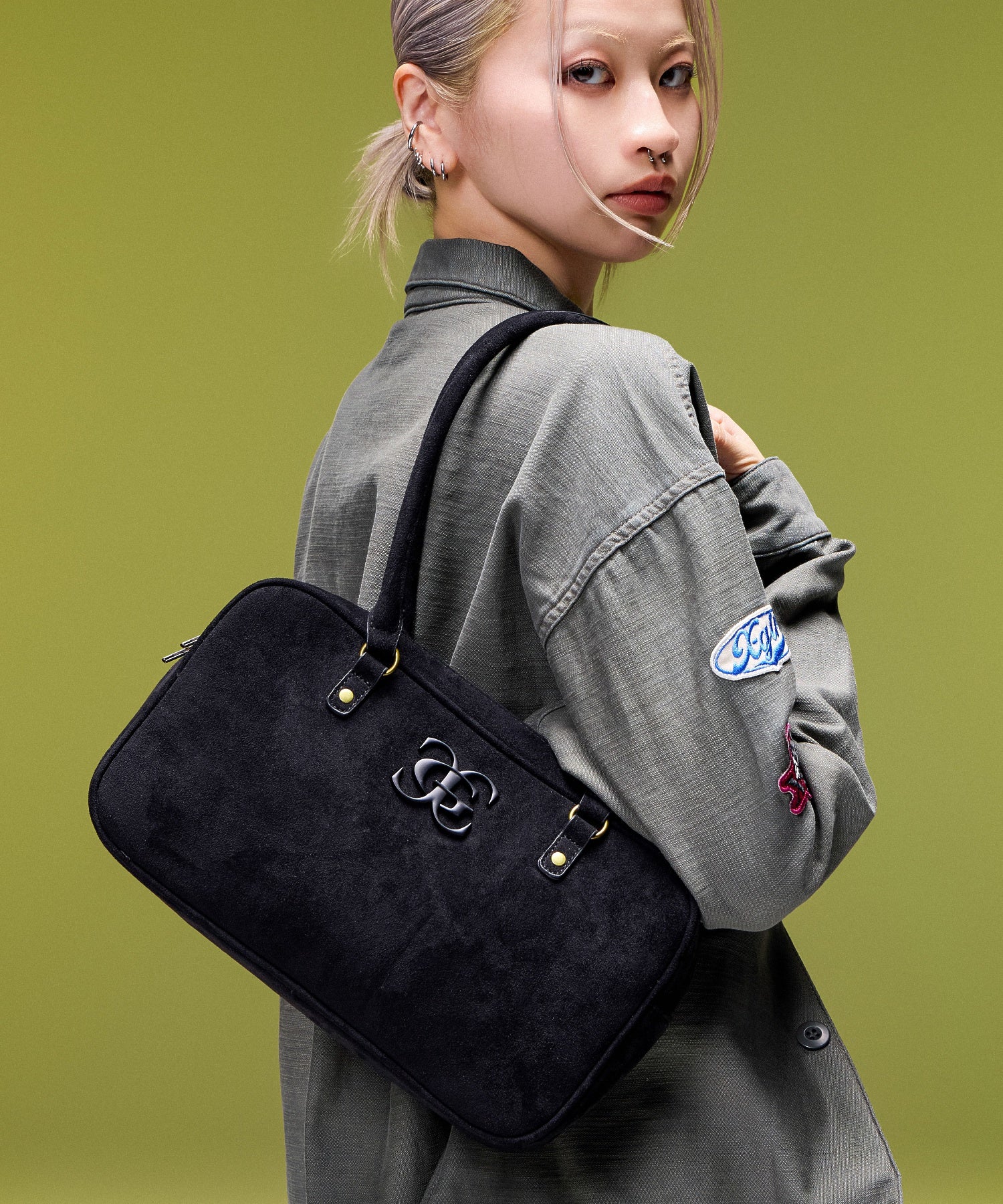TONAL XG EMBLEM LANDSCAPE HANDBAG