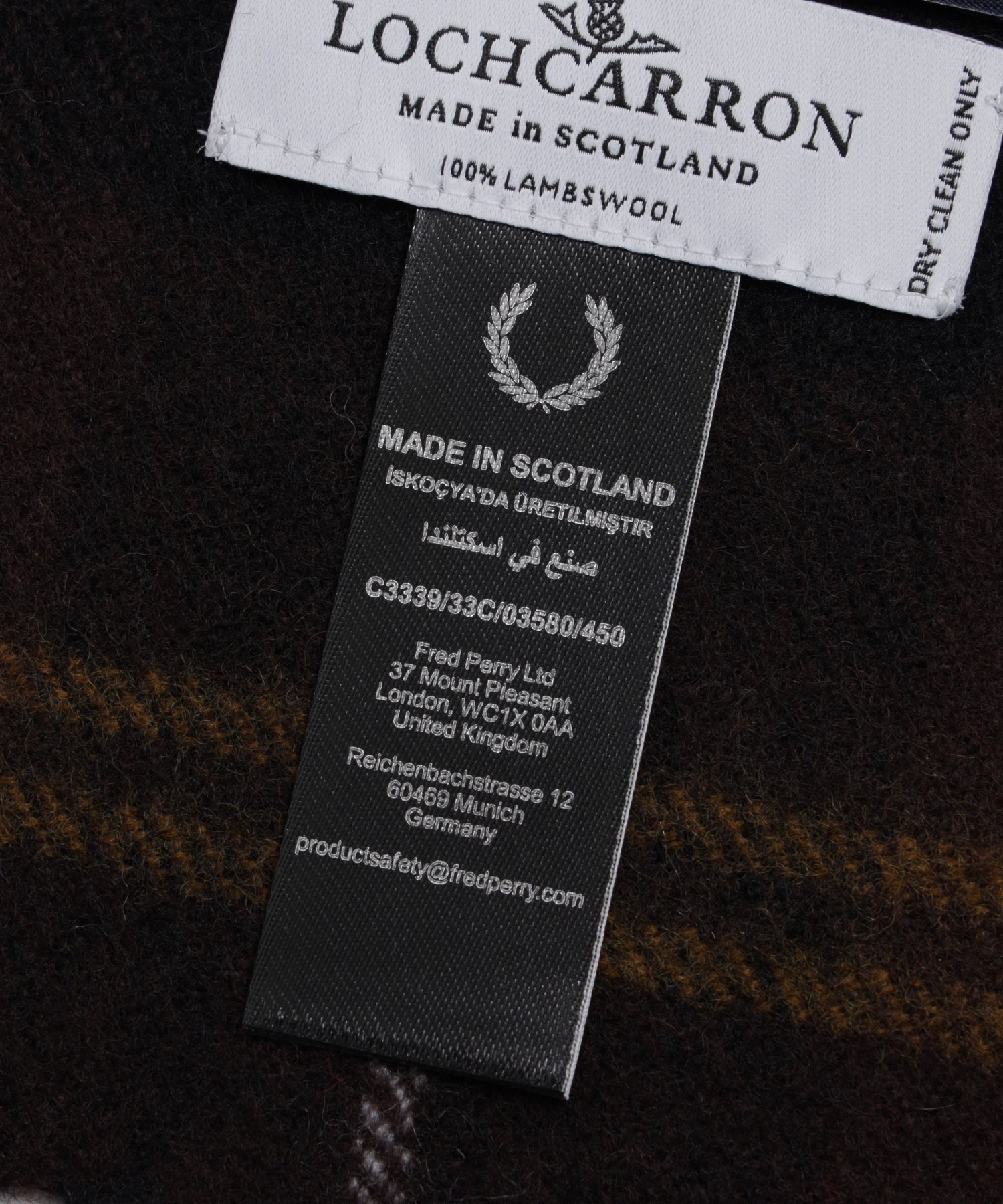 FRED PERRY/フレッドペリー/LAMBSWOOL SCARF C3339