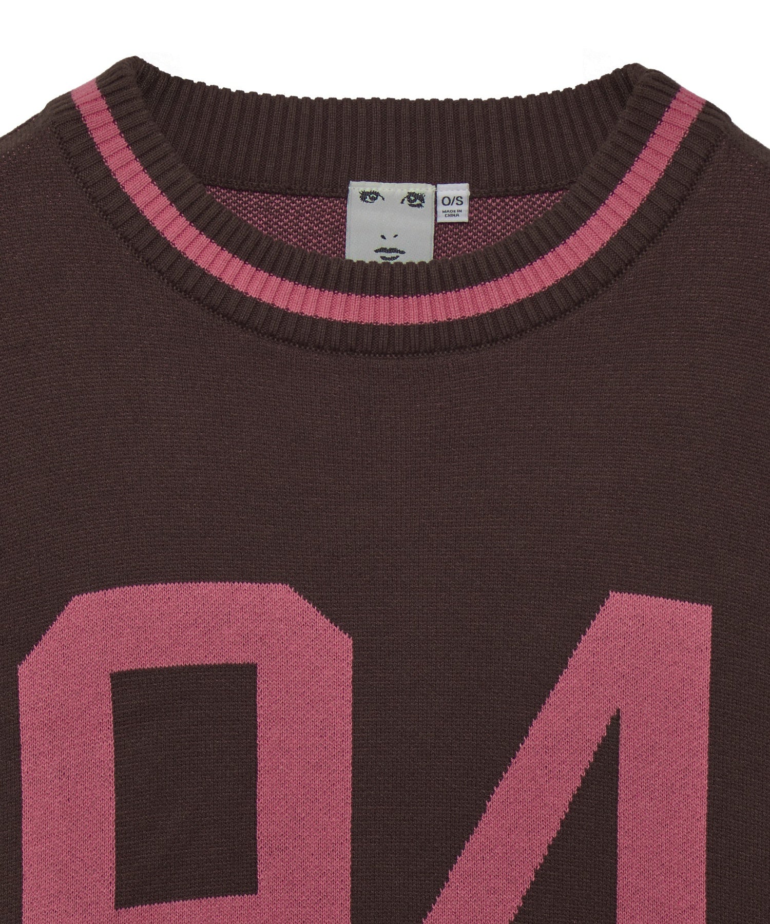 NUMBERING JACQUARD KNIT TOP