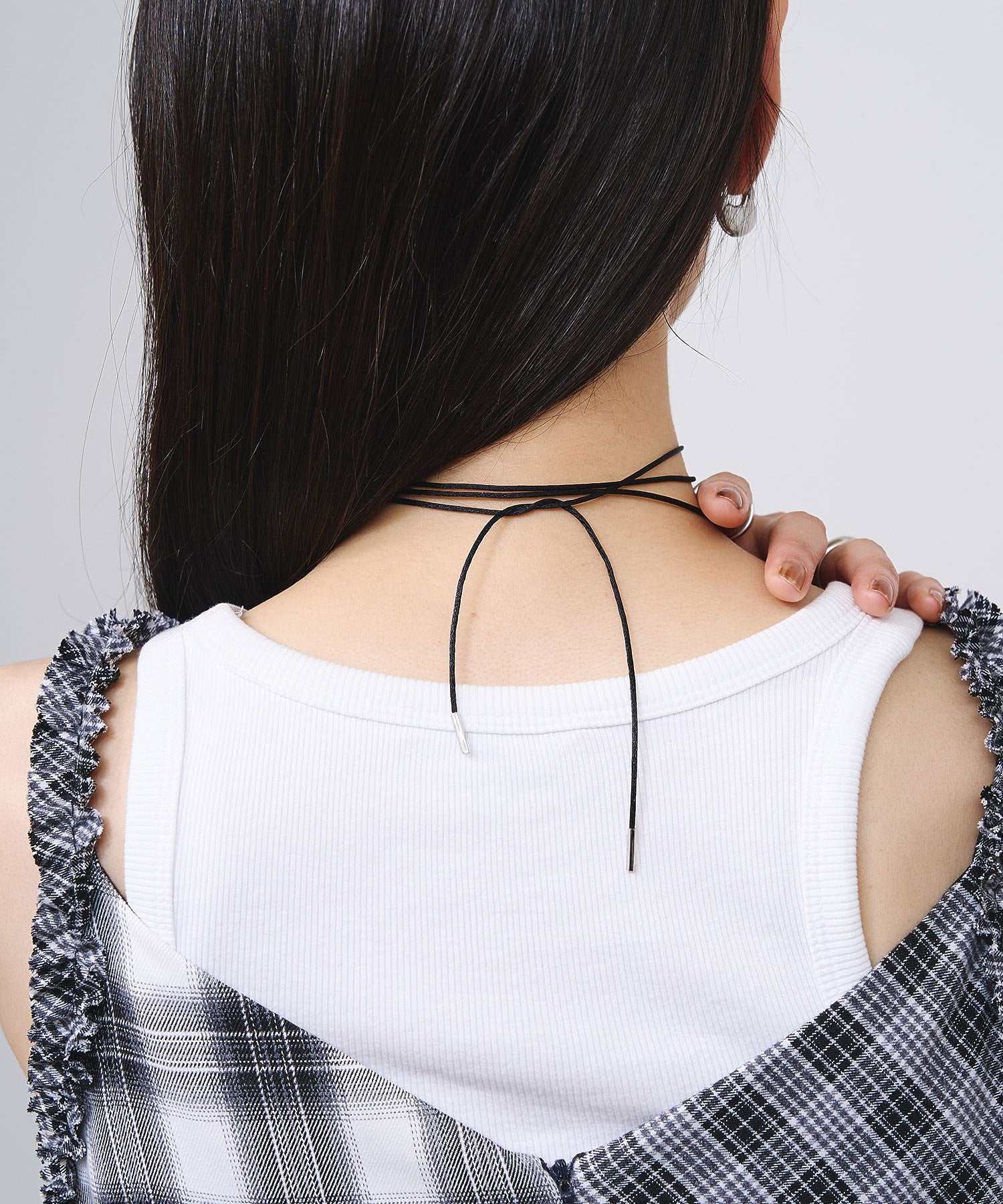 SOAC/PLUMP DROP CORD NECKLACE