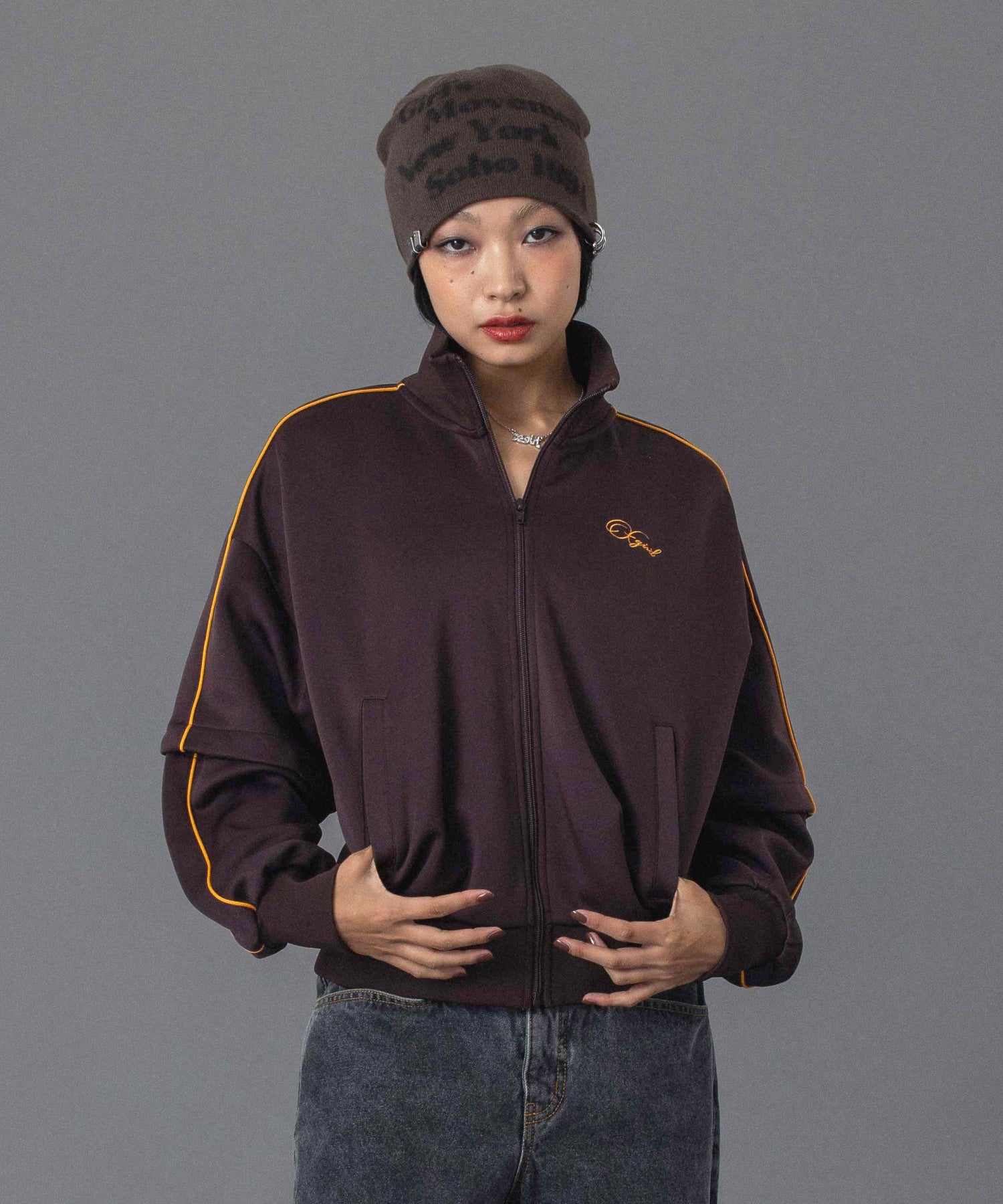PENCIL SCRIPT LOGO 2WAY TRACK JACKET