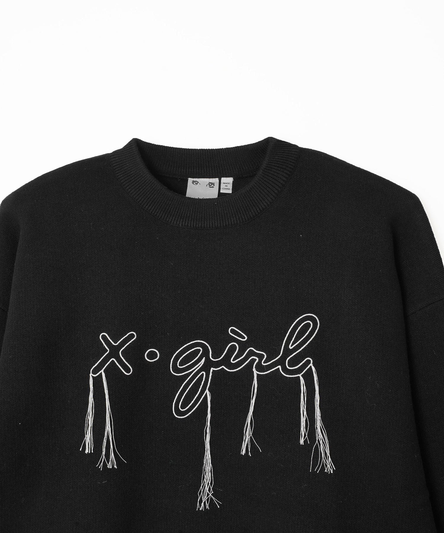 DROP STITCH LOGO KNIT TOP X-girl