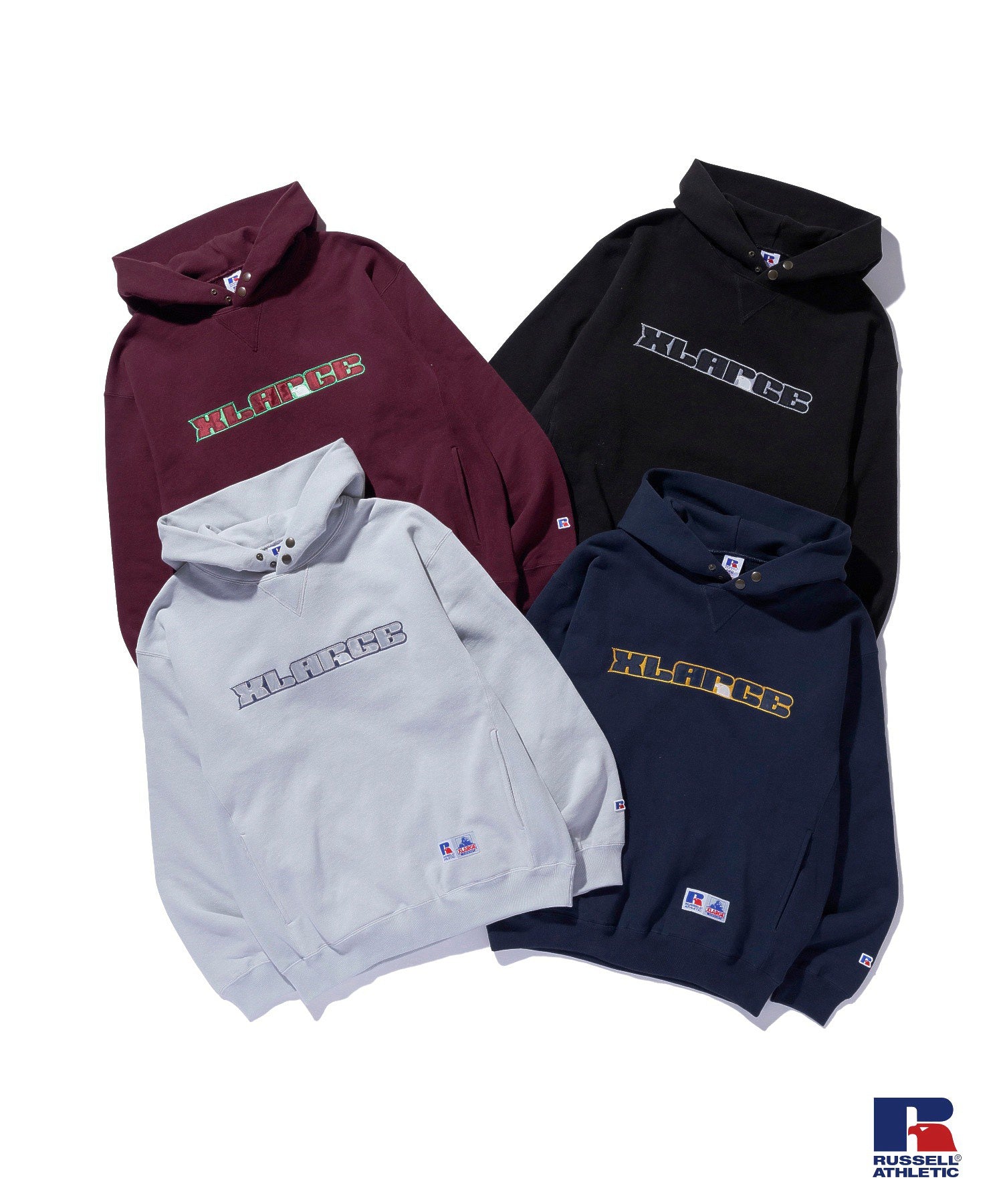 XLARGE×RUSSELL ATHLETIC PULLOVER HOODED SWEATSHIRT