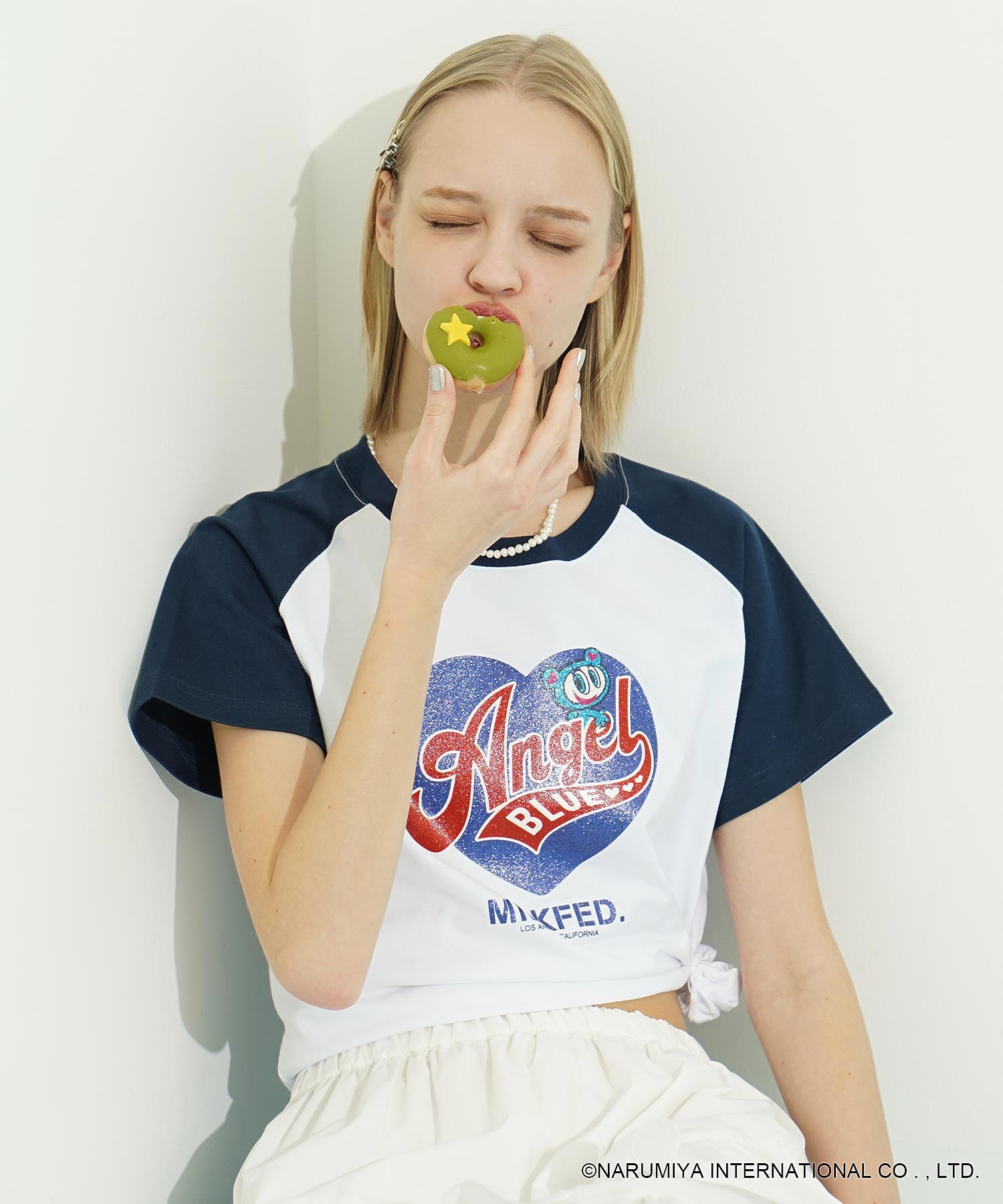 MILKFED. × ANGEL BLUE COMPACT B/B TEE