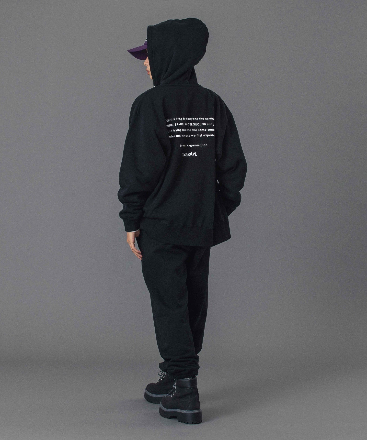 FACE AND WORDS ZIP UP SWEAT HOODIE