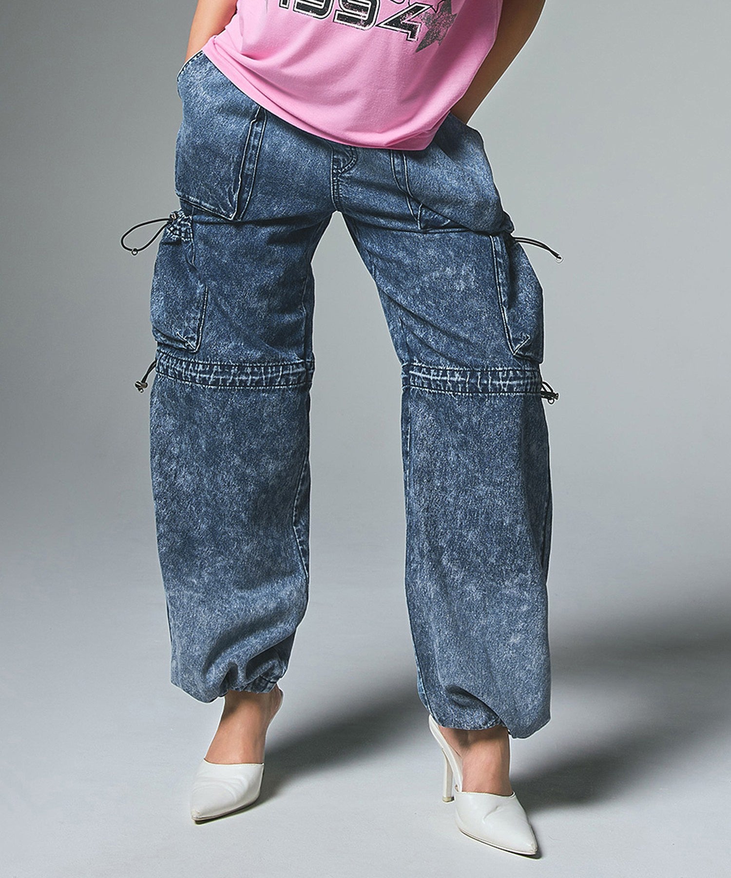 TRACK DENIM PANTS