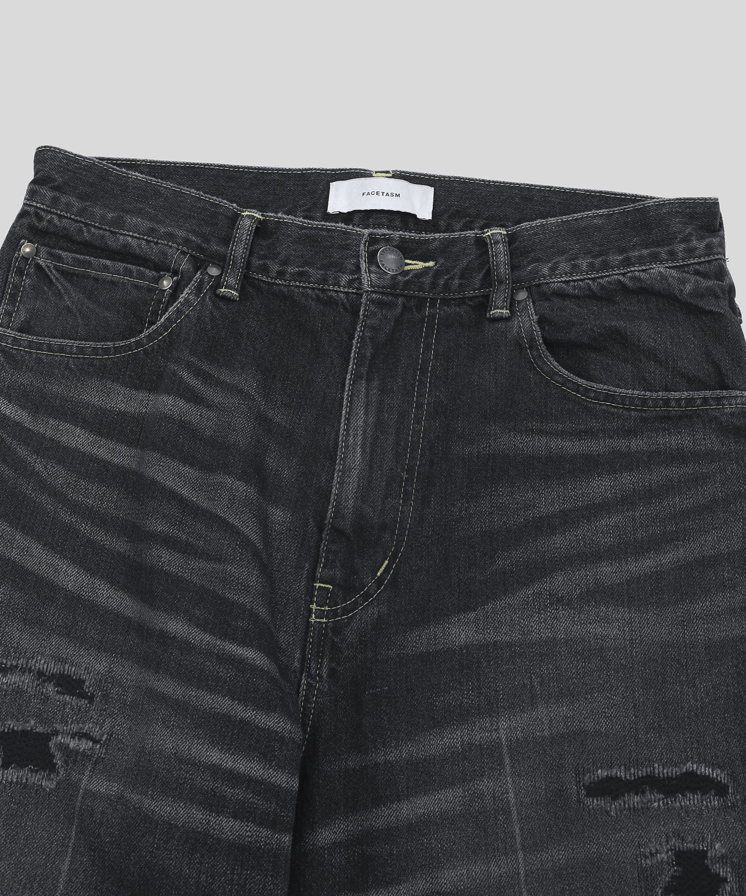 FACETASM/ファセッタズム/DAMARGED DENIM PANTS MYK-PT-02
