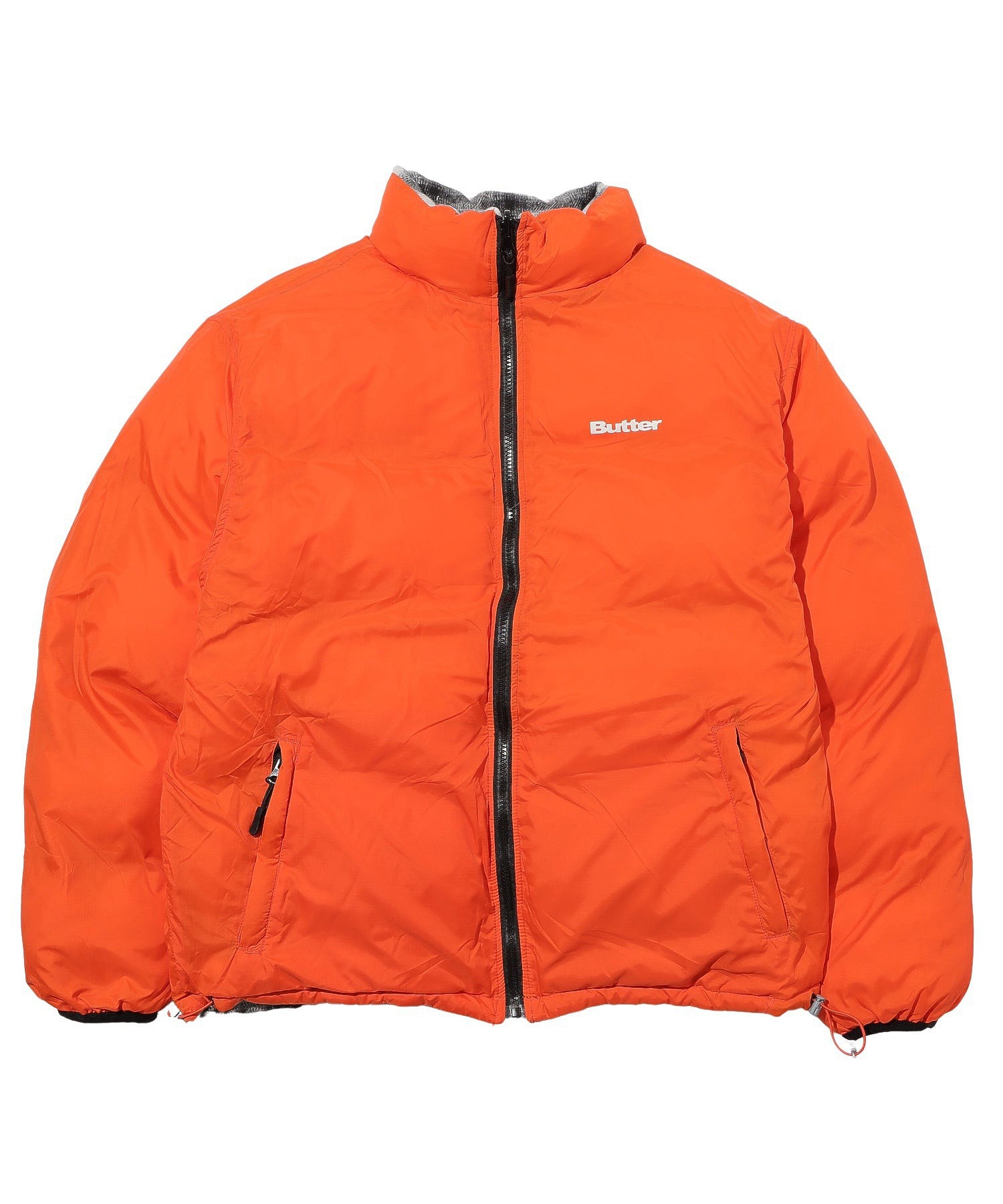 BUTTER/バター/Reversible Plaid Puffer Jacket