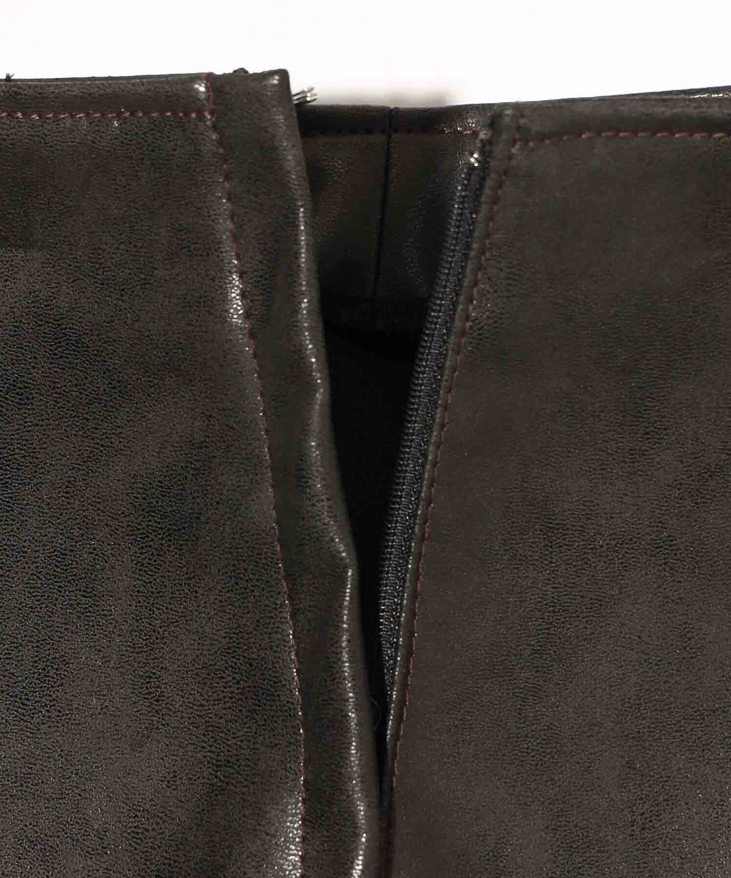 FAUX LEATHER MINI SKIRT X-girl