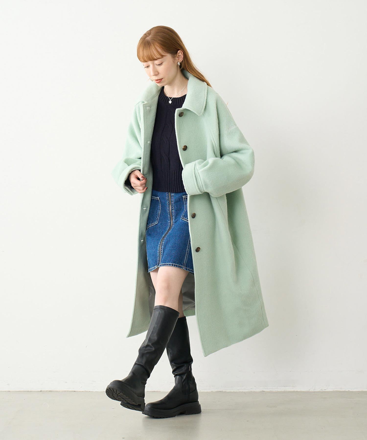 VOLUME SLEEVE LONG COAT