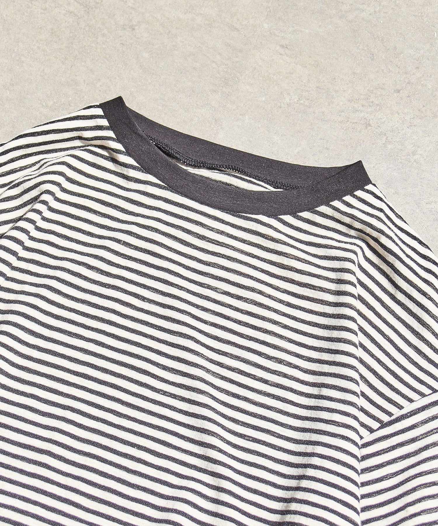 SHEER STRIPE S/S TOP