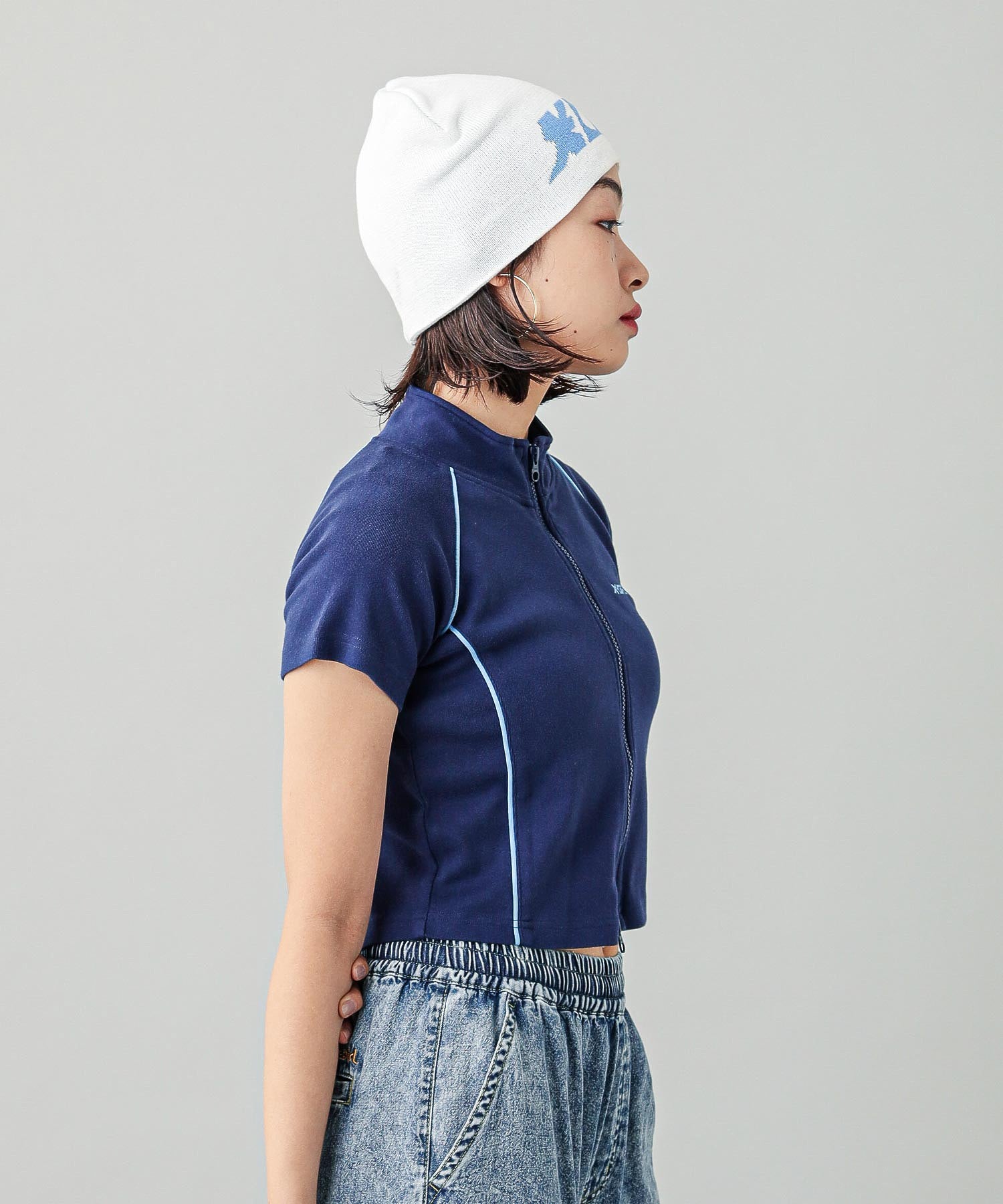 RACING ZIP UP TOP