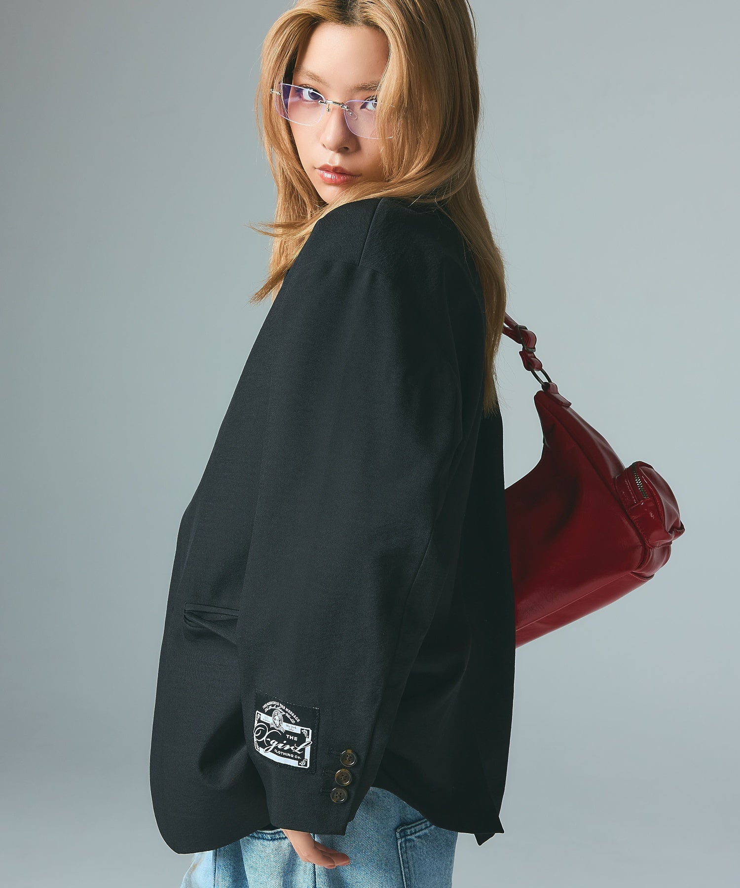 FACE LABEL TAILORED JACKET