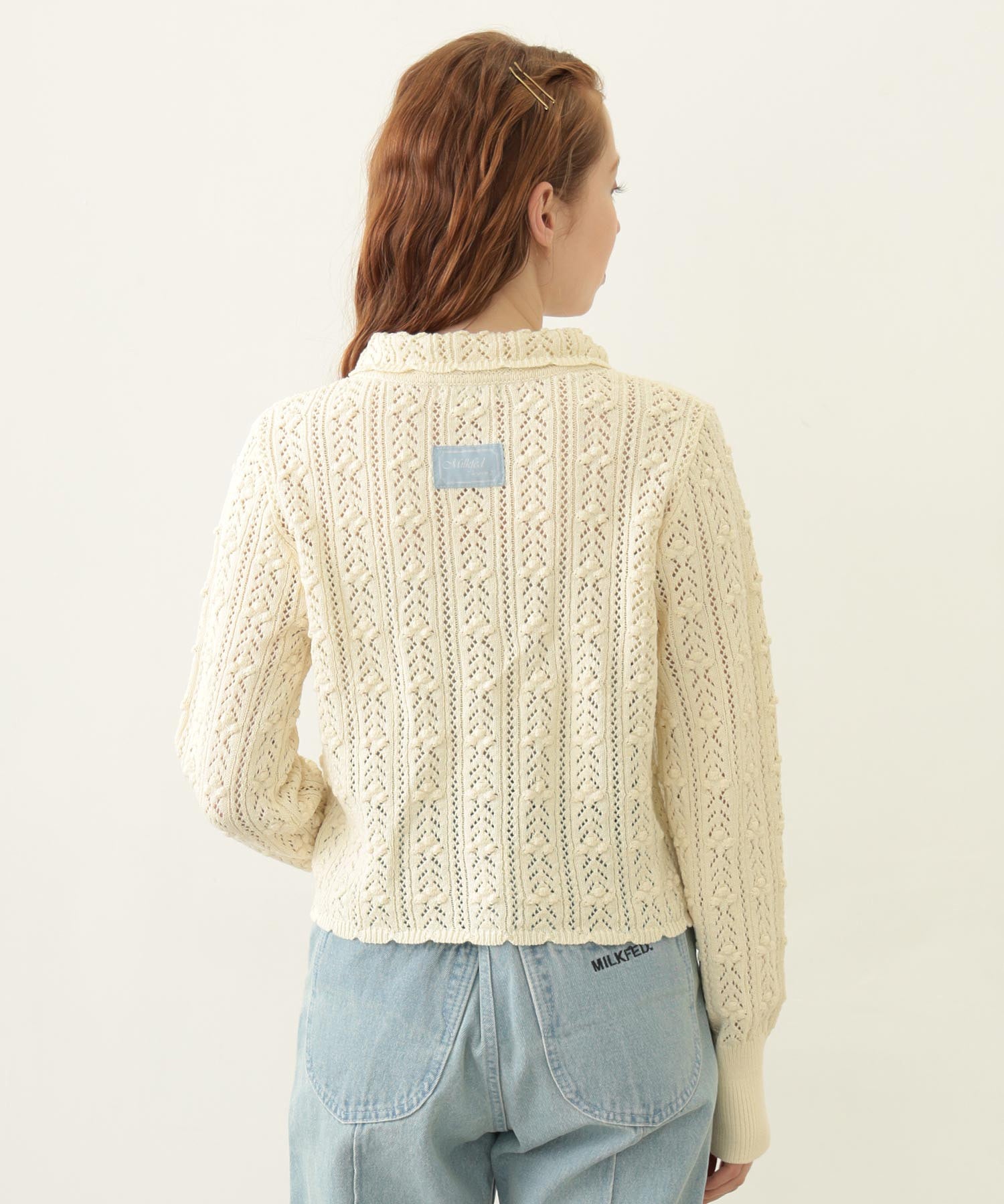 OPENWORK KNIT CARDIGAN