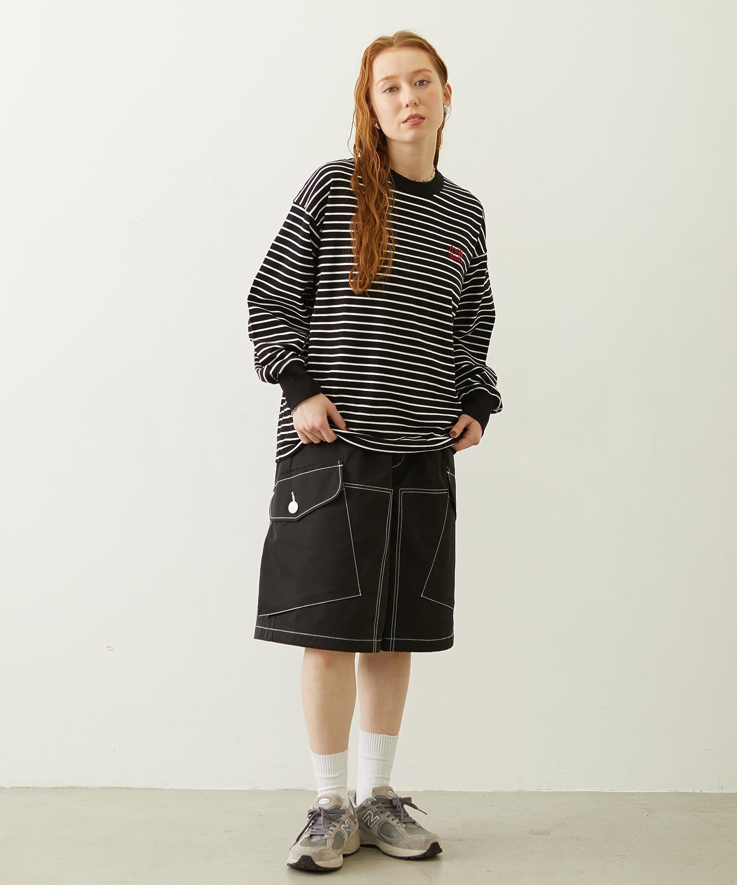 STRIPED L/S TOP