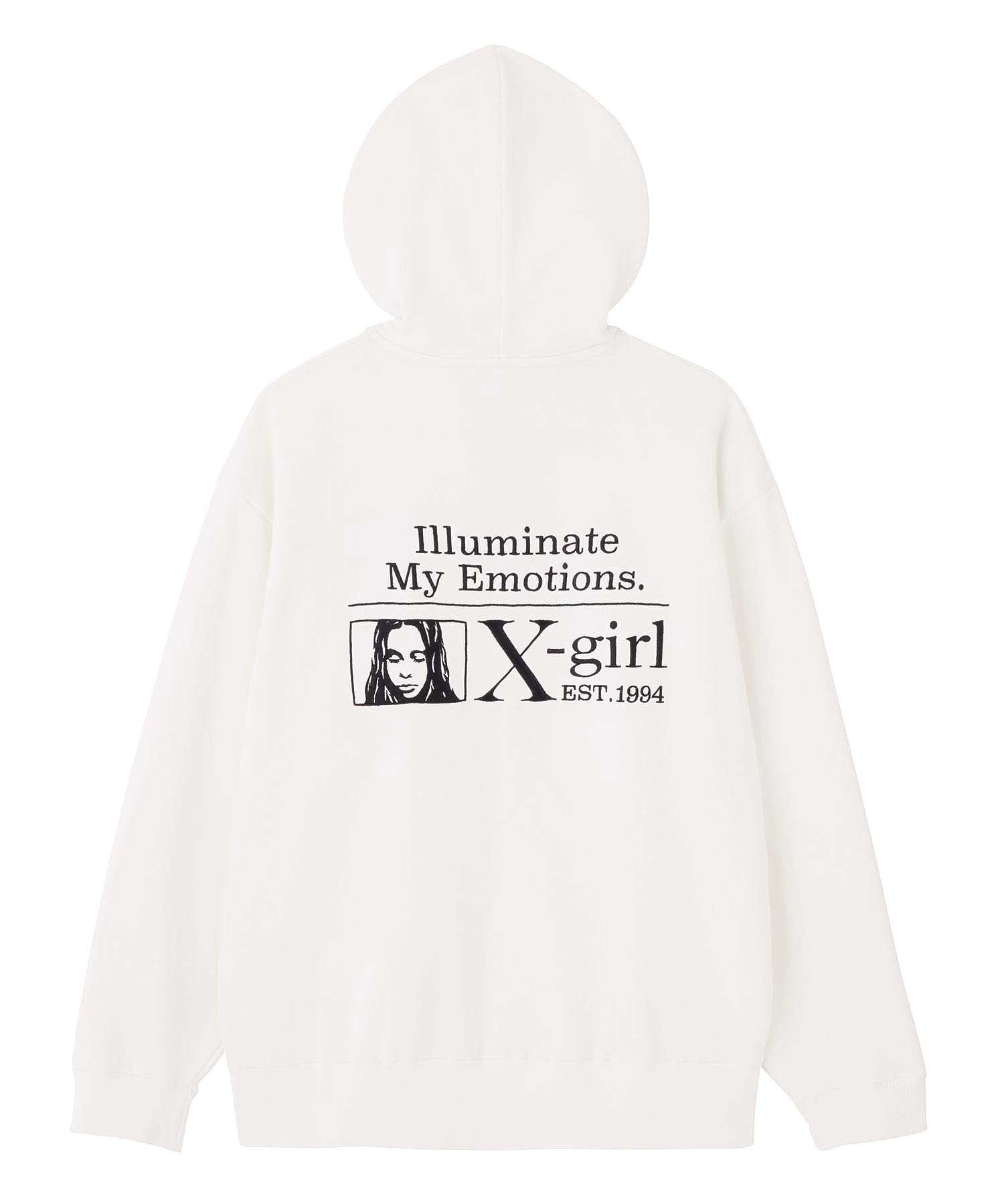 MY EMOTIONS ZIP UP SWEAT HOODIE X-girl