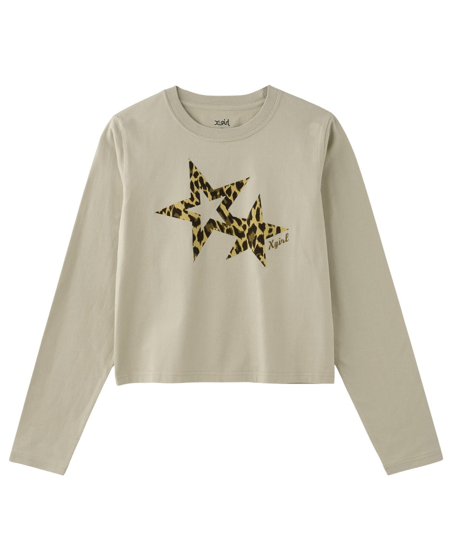 LEOPARD STAR L/S BABY TEE