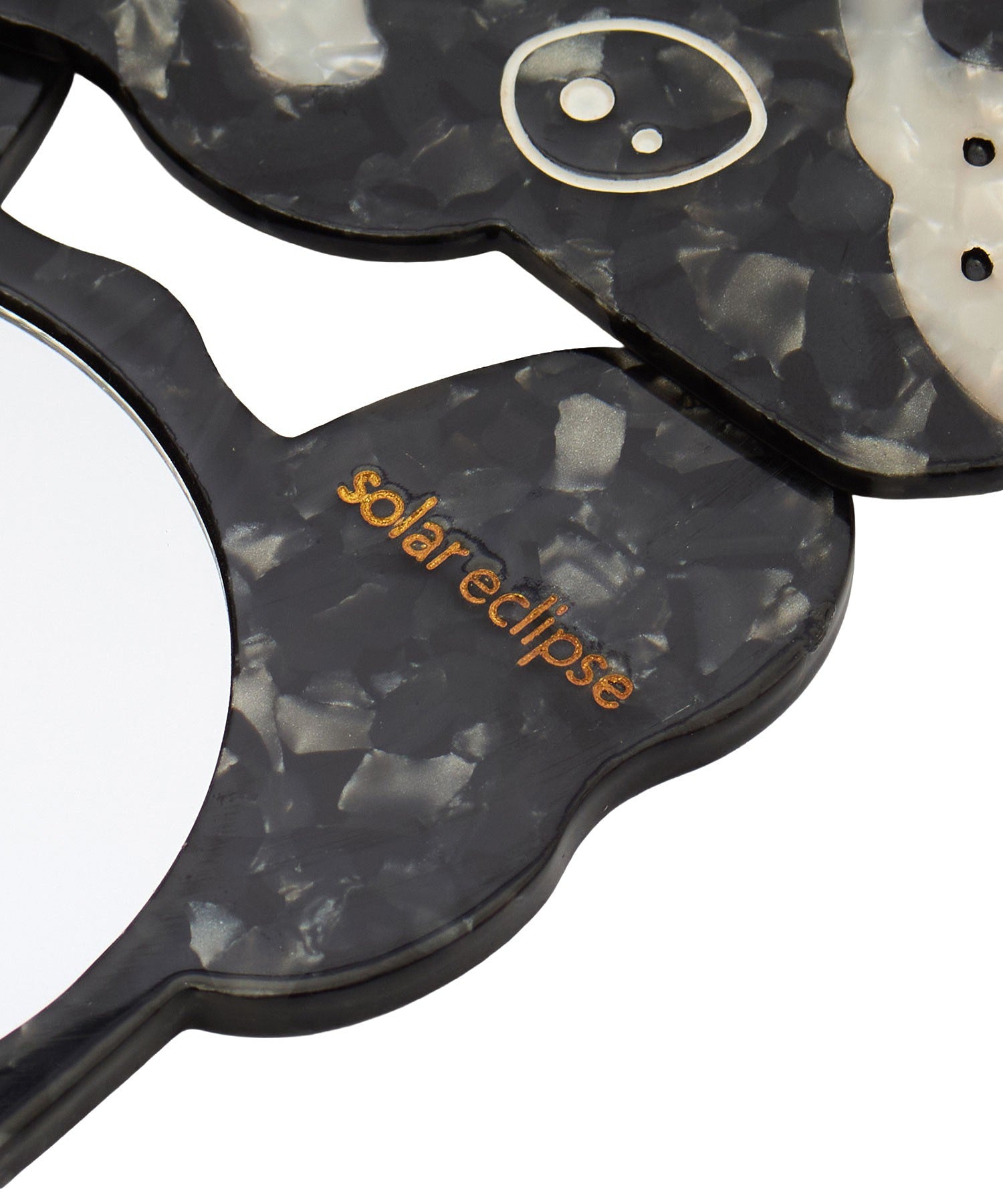 SOLAR ECLIPSE/HAND-PAINTED COMPACT MIRROR