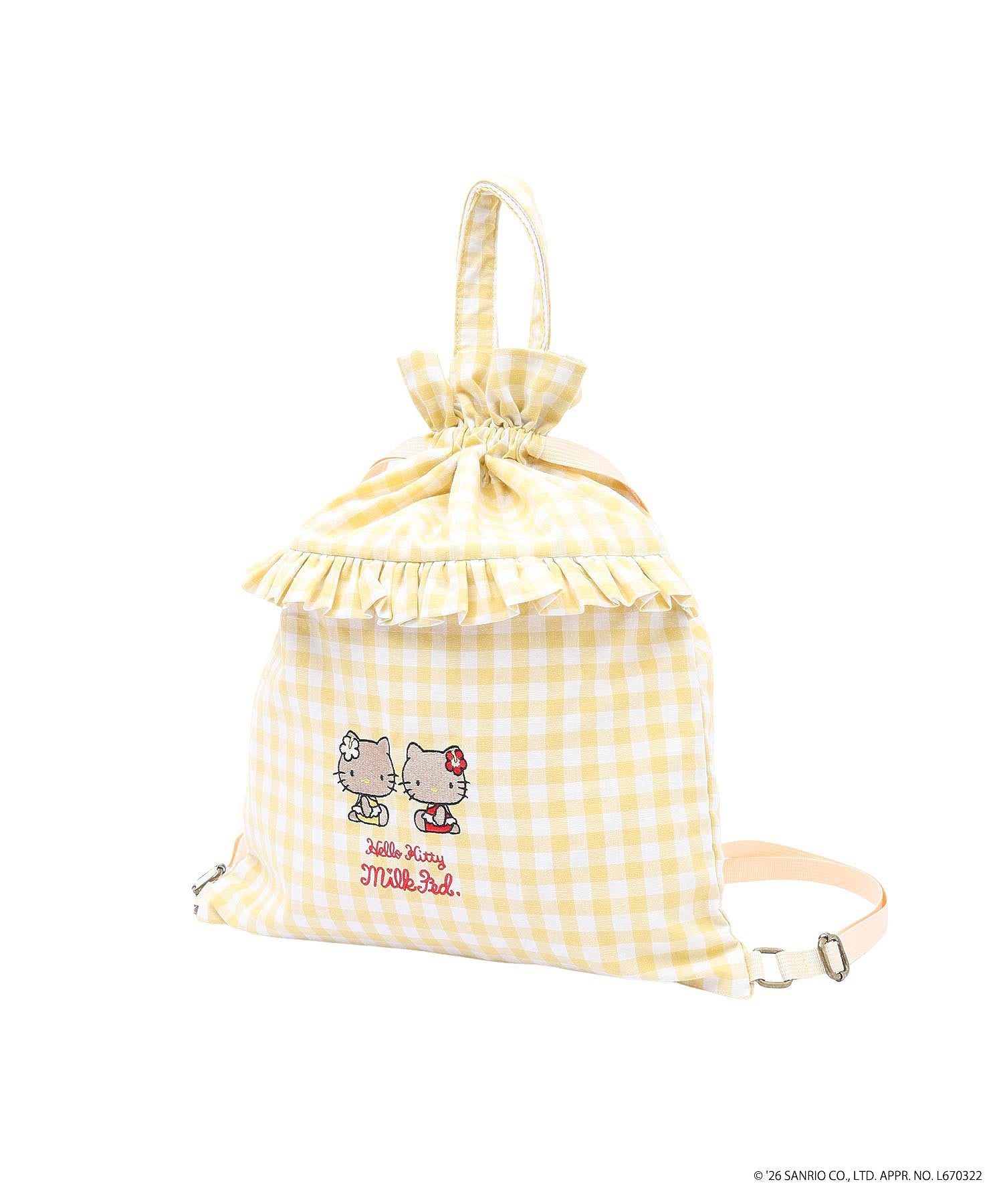 MILKFED. × HELLO KITTY SUN-KISSED F2F DRAWSTRING BAG