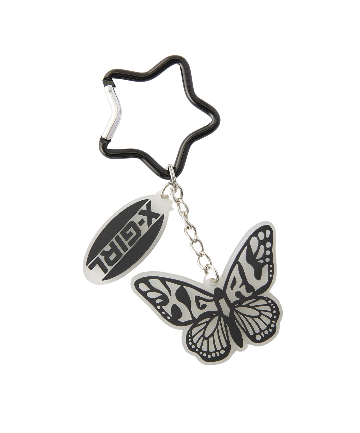 BUTTERFLY AND OVAL LOGO KEY CHARM