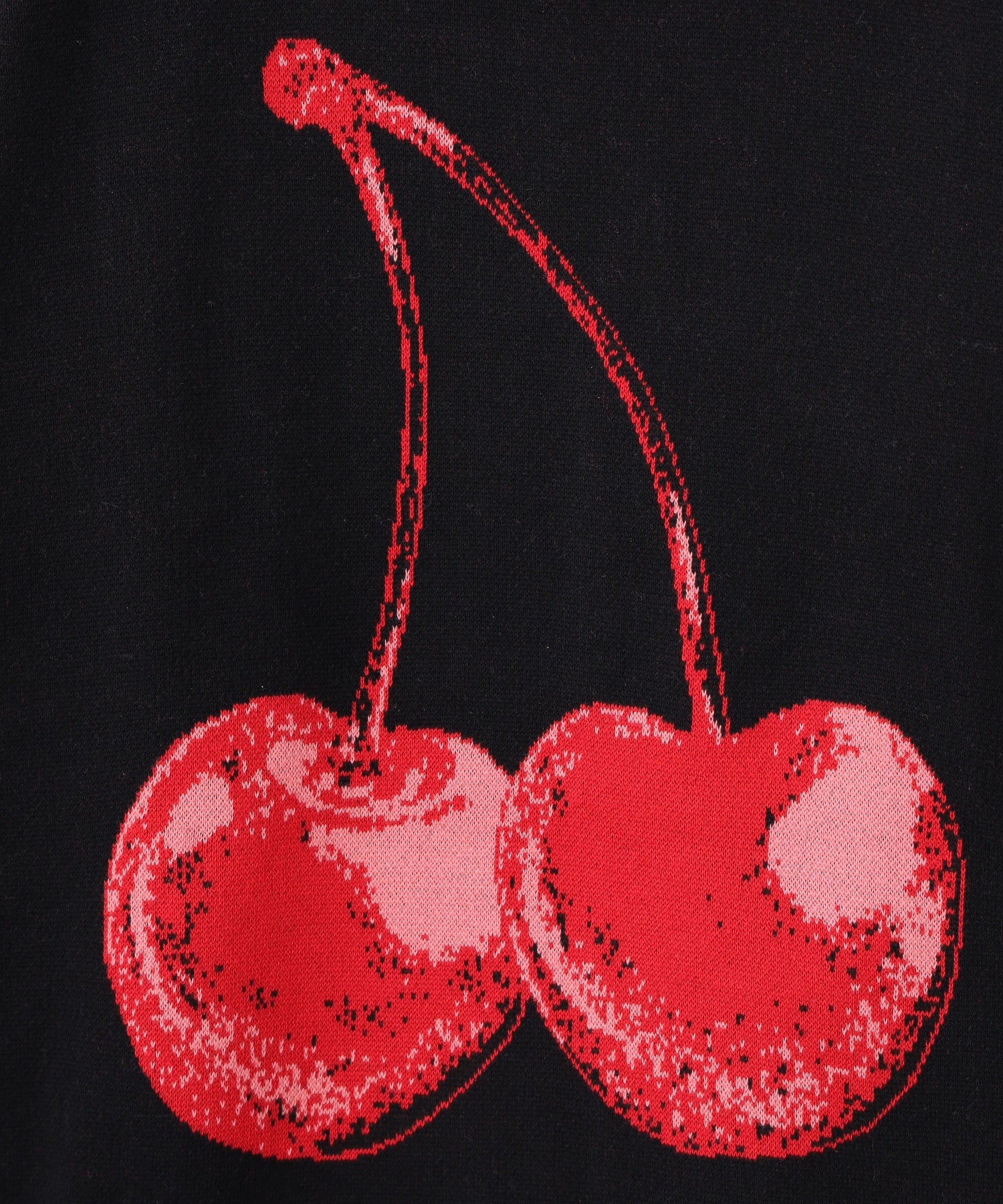 CHERRY JACQUARD KNIT TOP