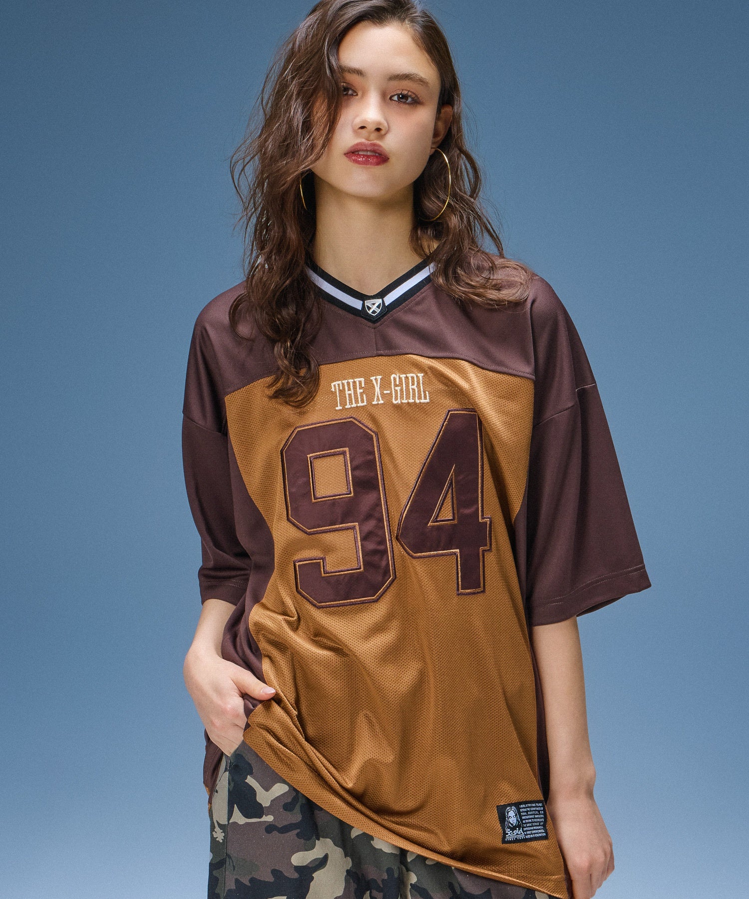 FACE LABEL FOOTBALL TEE DRESS