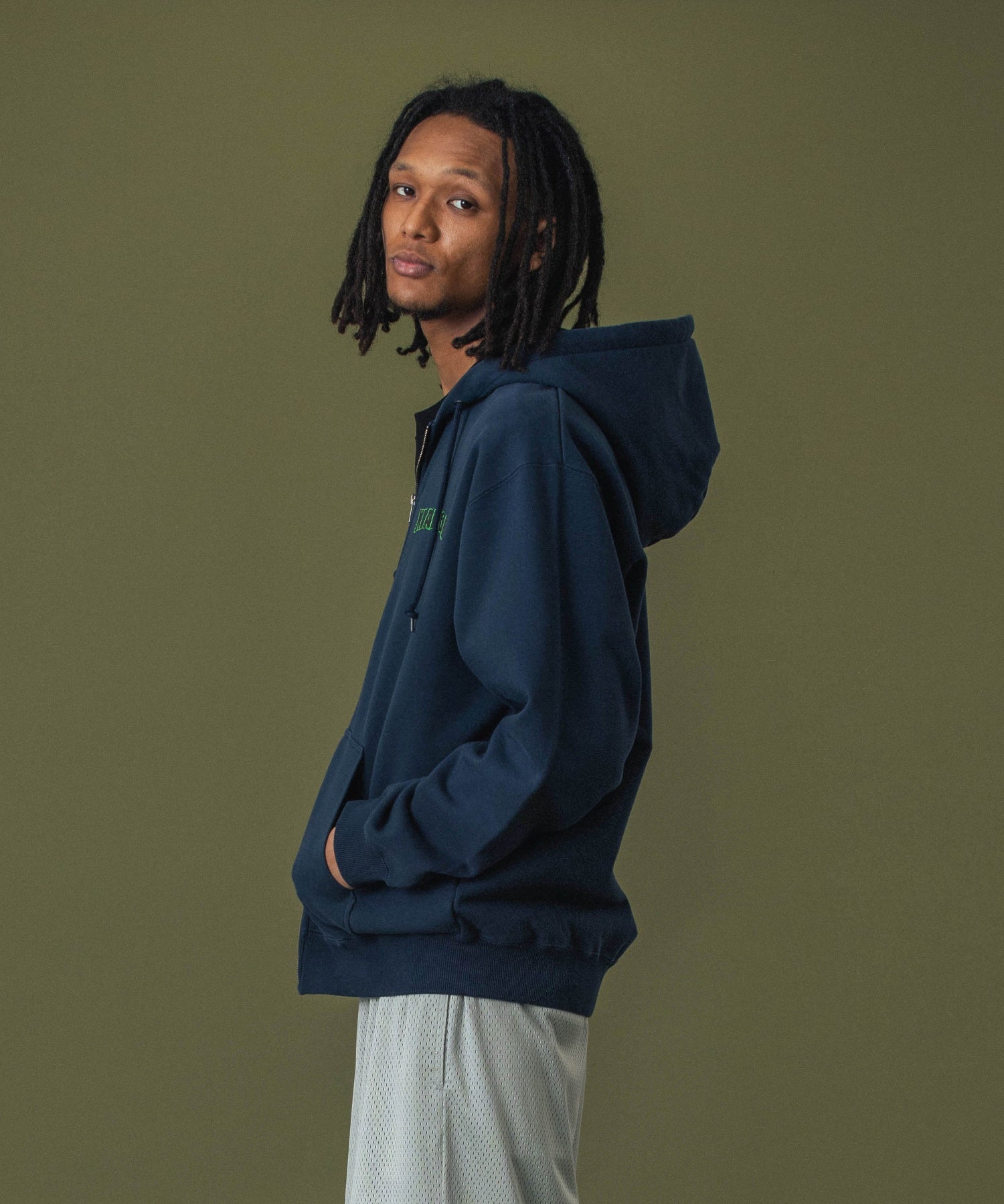 RIDING ZIP HOODED SWEATSHIRT