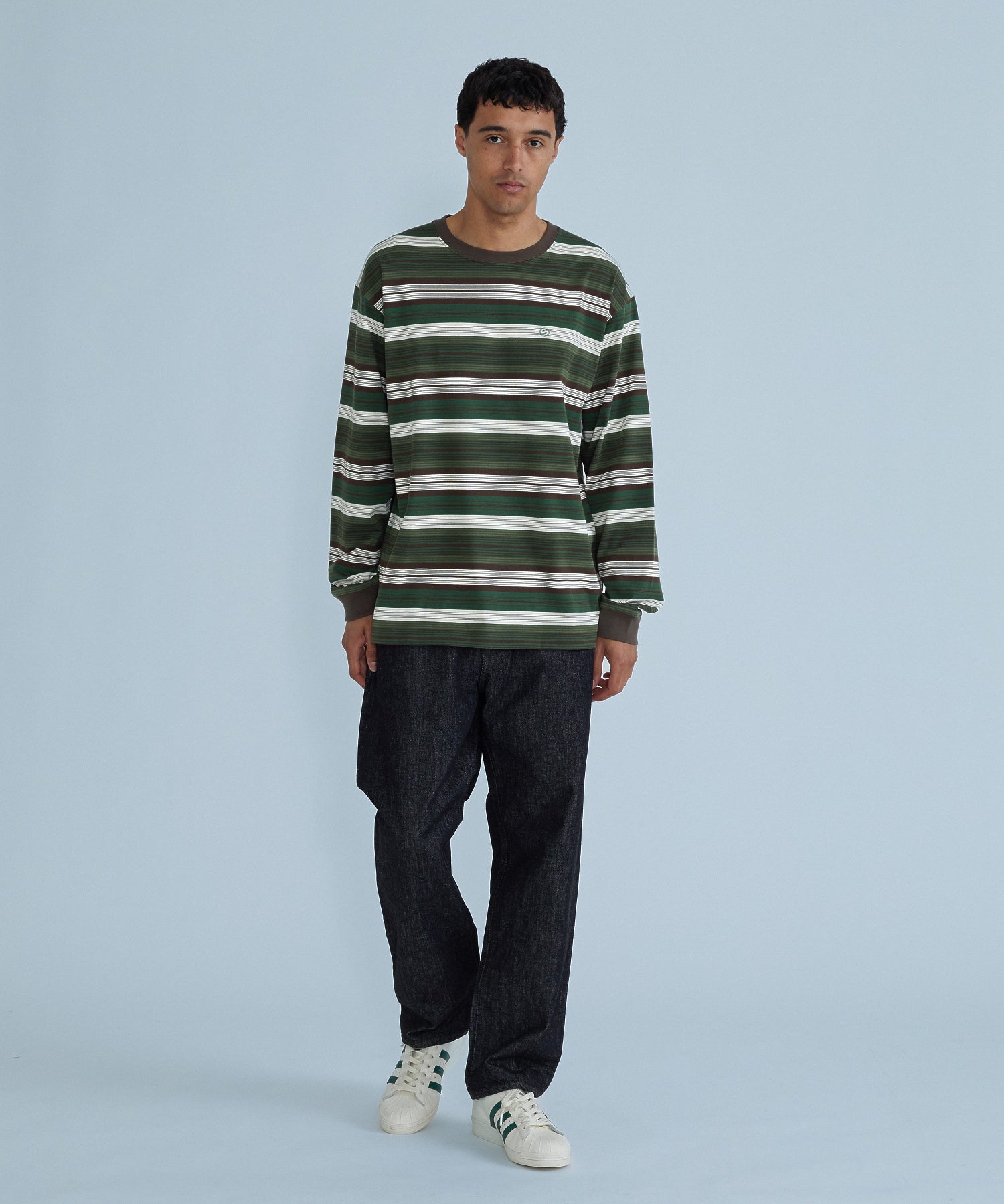 STRIPED L/S TEE