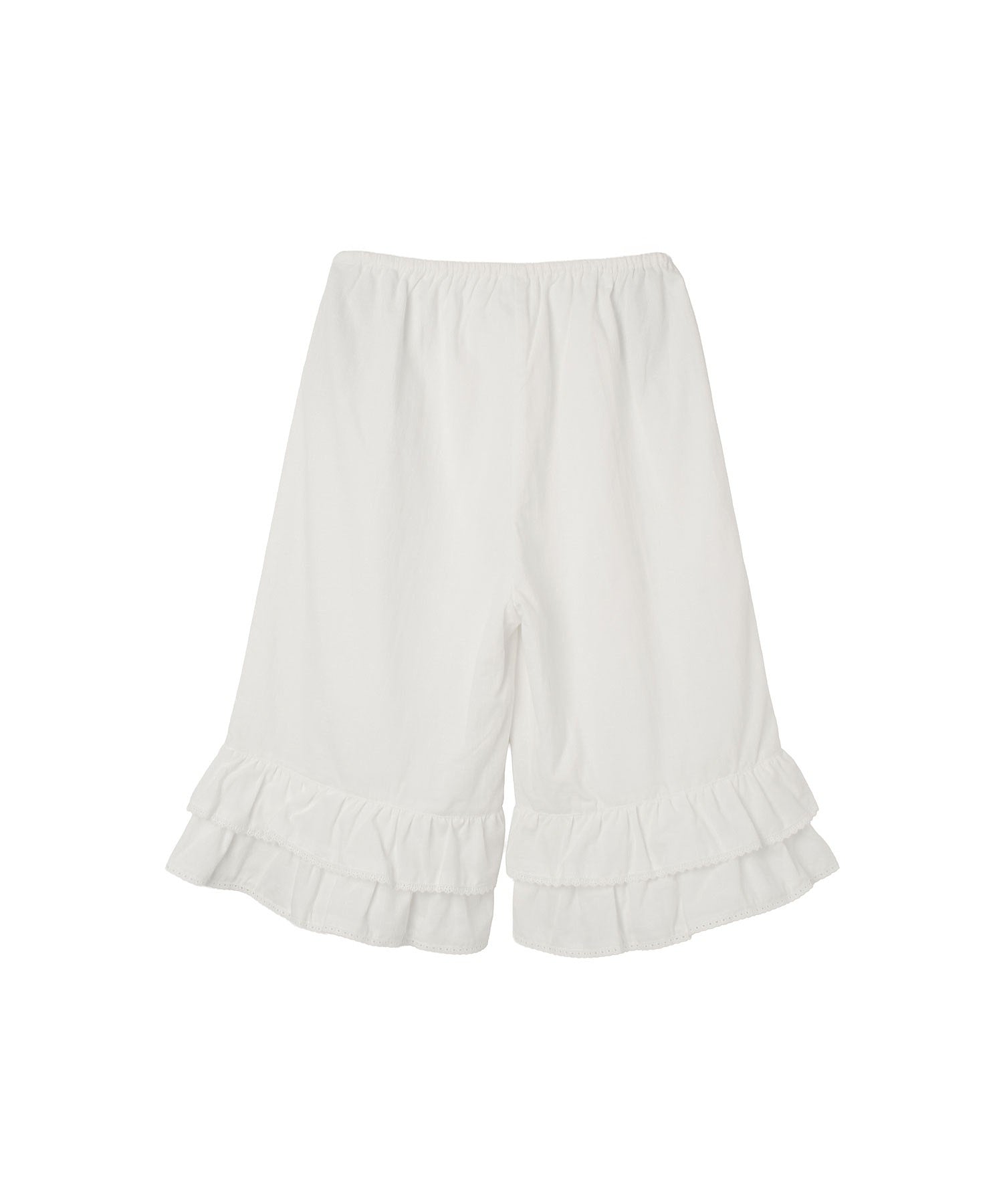 PISCESS/LACE FRILL CAPRI PANTS