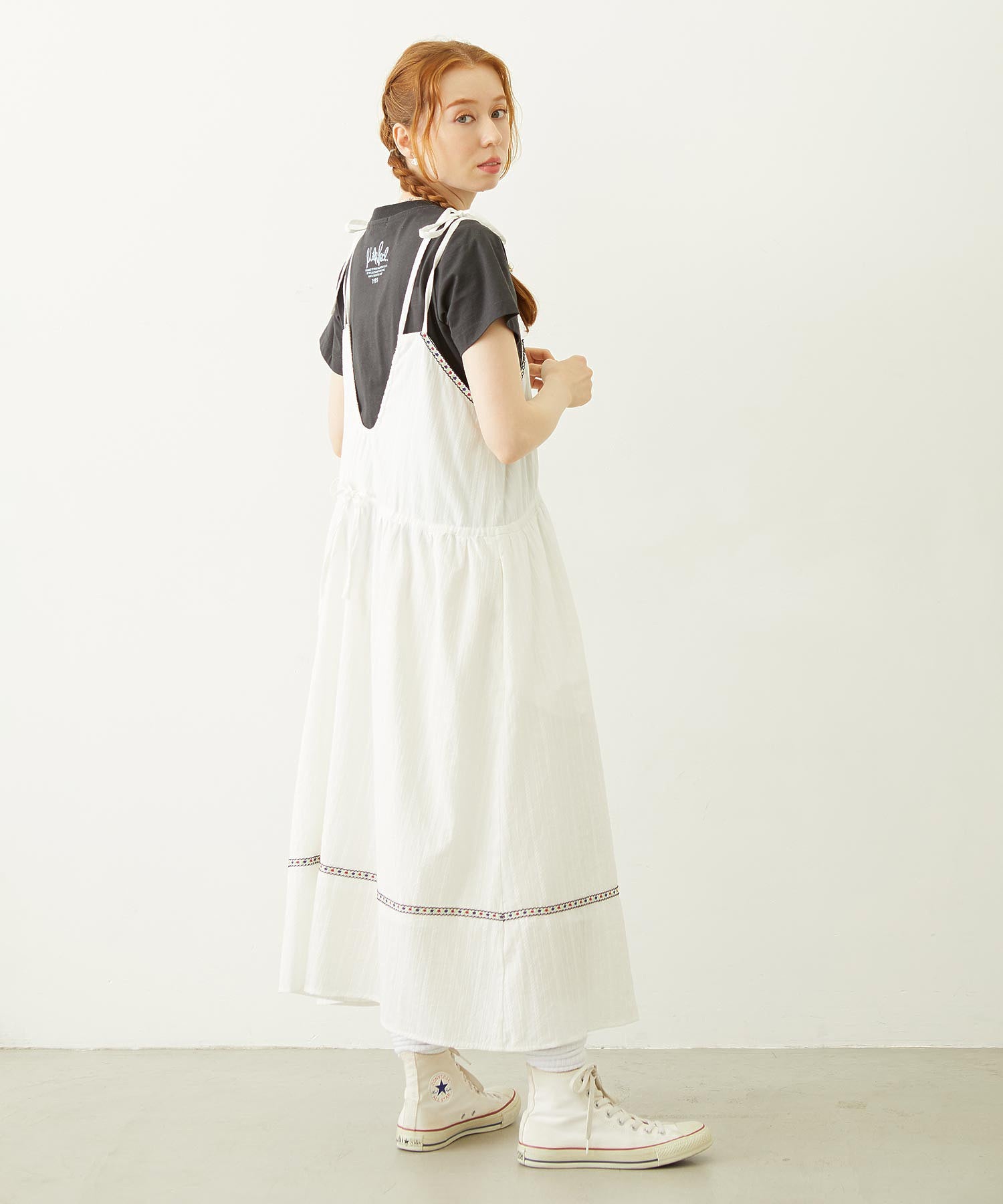 TYROLEAN TAPE CAMI DRESS