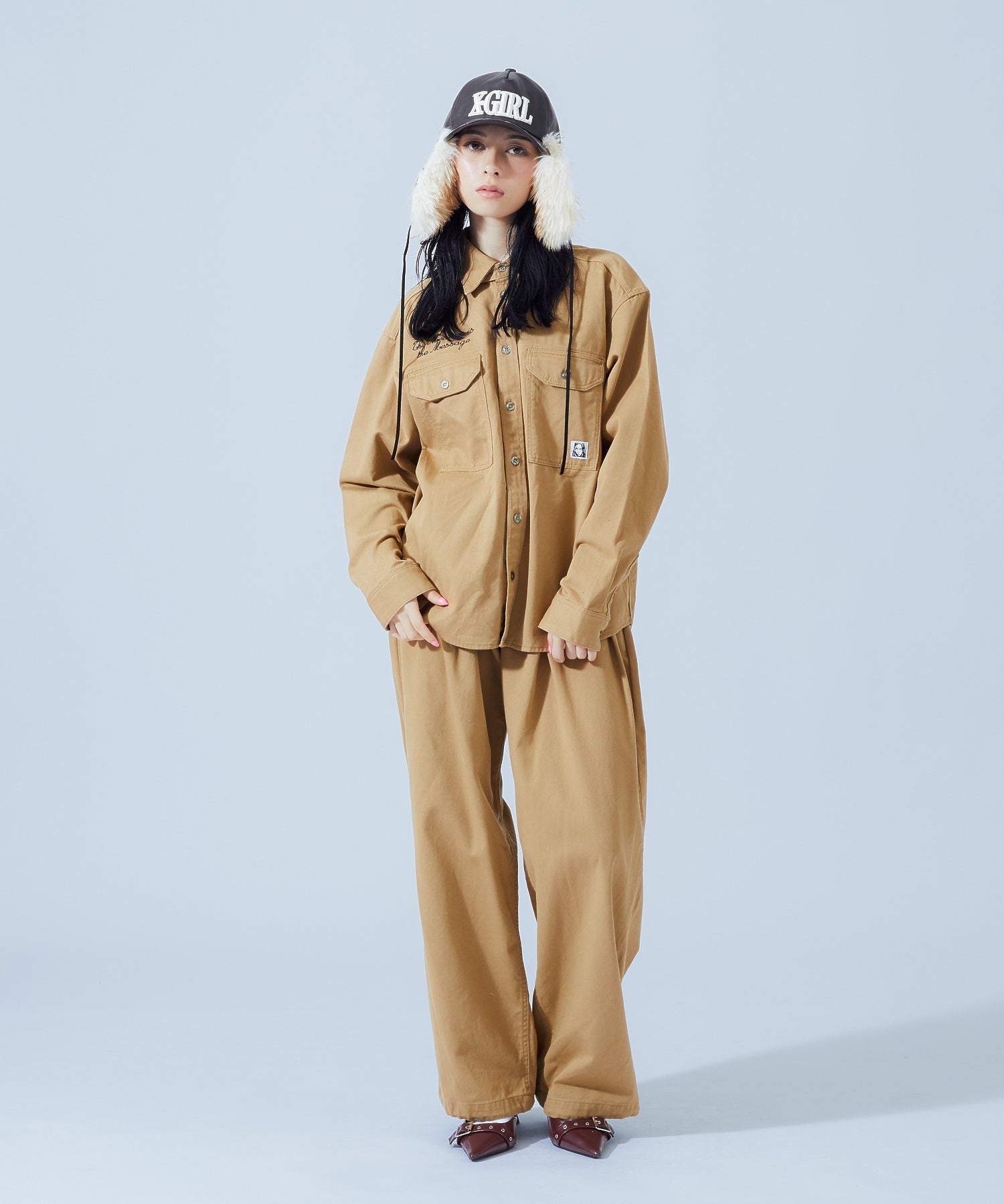 FACE LABEL WORK L/S SHIRT
